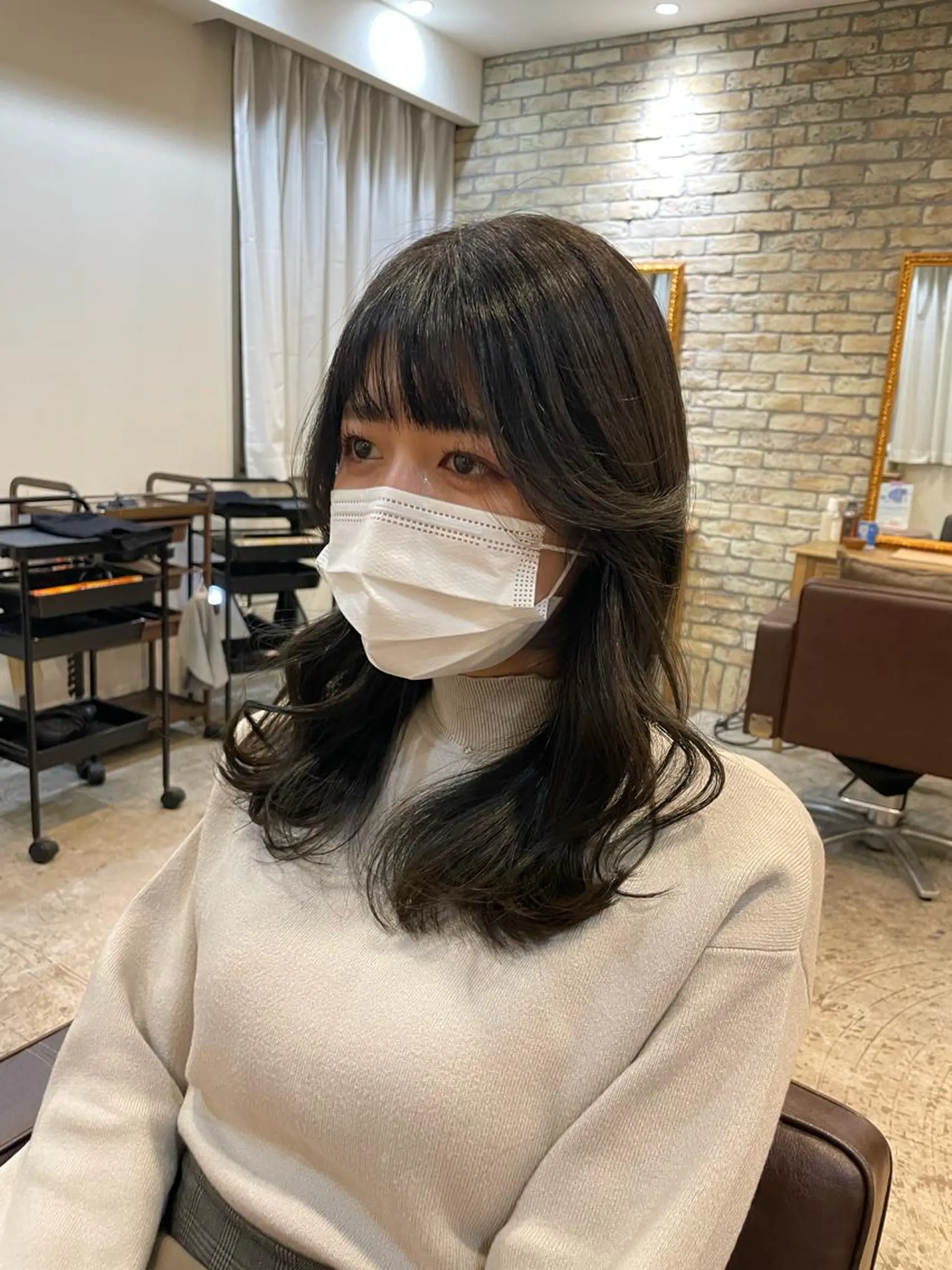 セミロング カラー ヘアアレンジ ショコラグレージュ グレージュ くびれヘア 韓国風ヘア カット ヘアカラー トリートメント ヘアセット 髪質改善特化 🫧松野力也のヘアスタイル