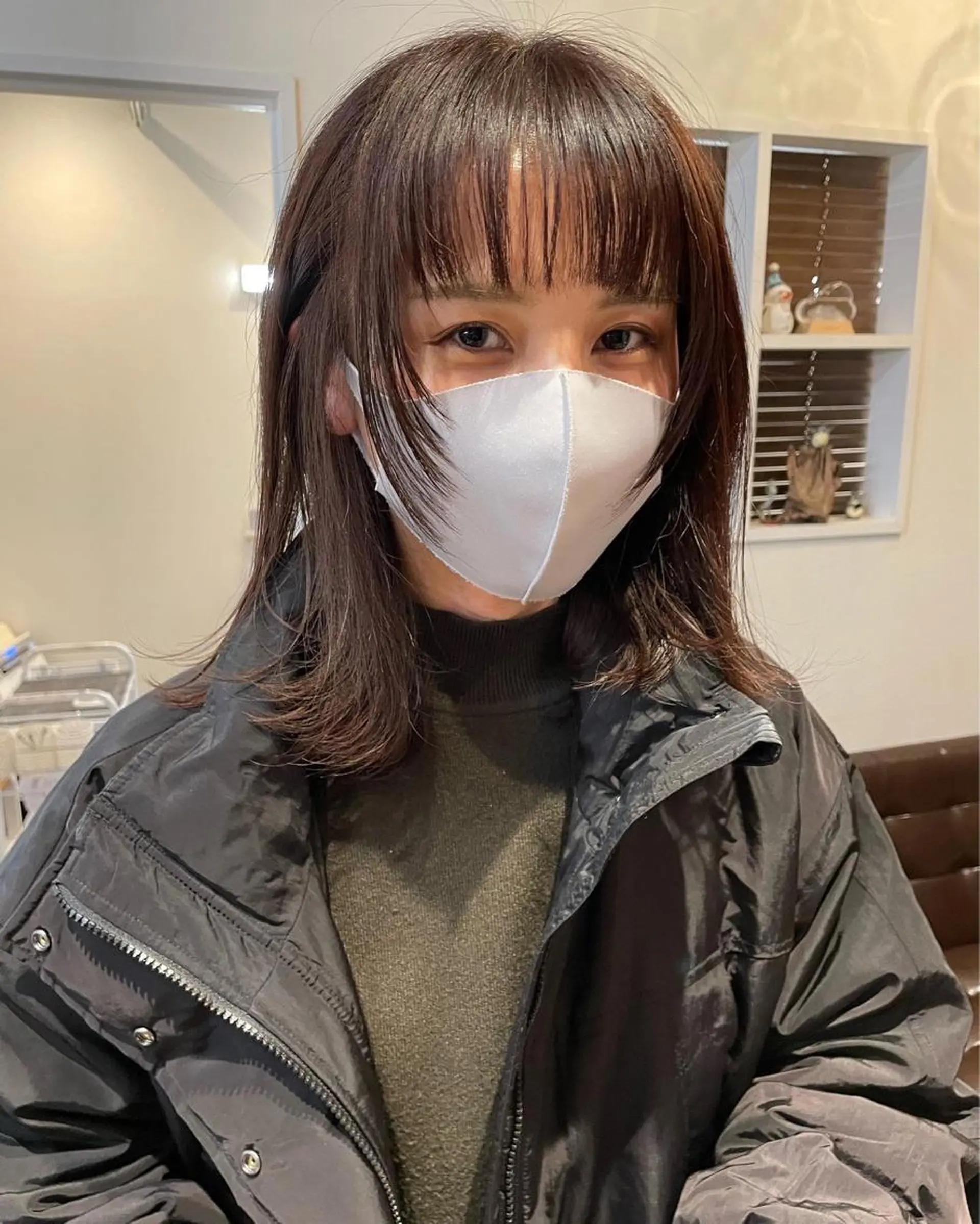 ミディアム ウルフカット カット やまぎし ひろきのヘアスタイル