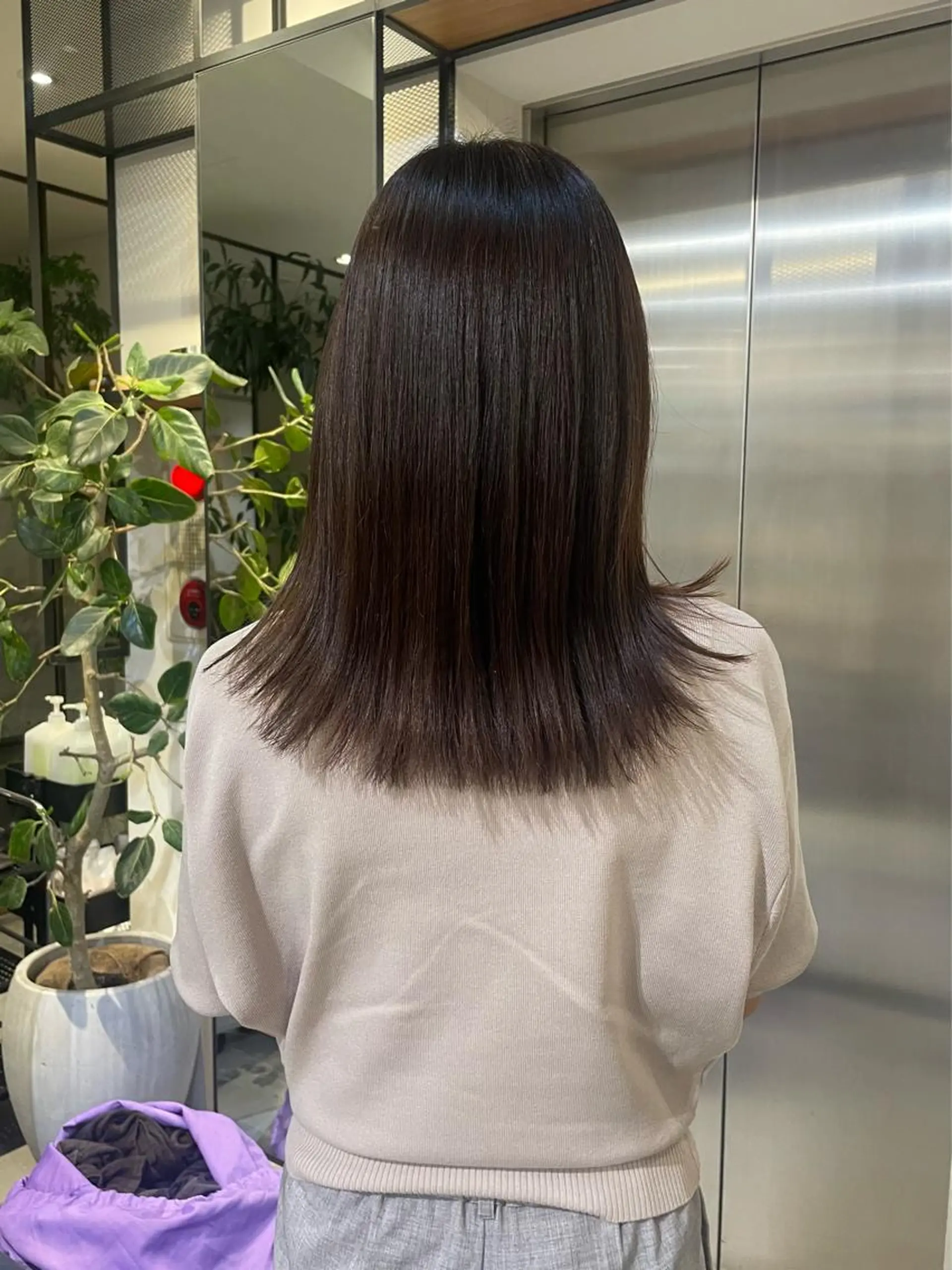 セミロング パーマ 縮毛矯正 risa 。のヘアスタイル