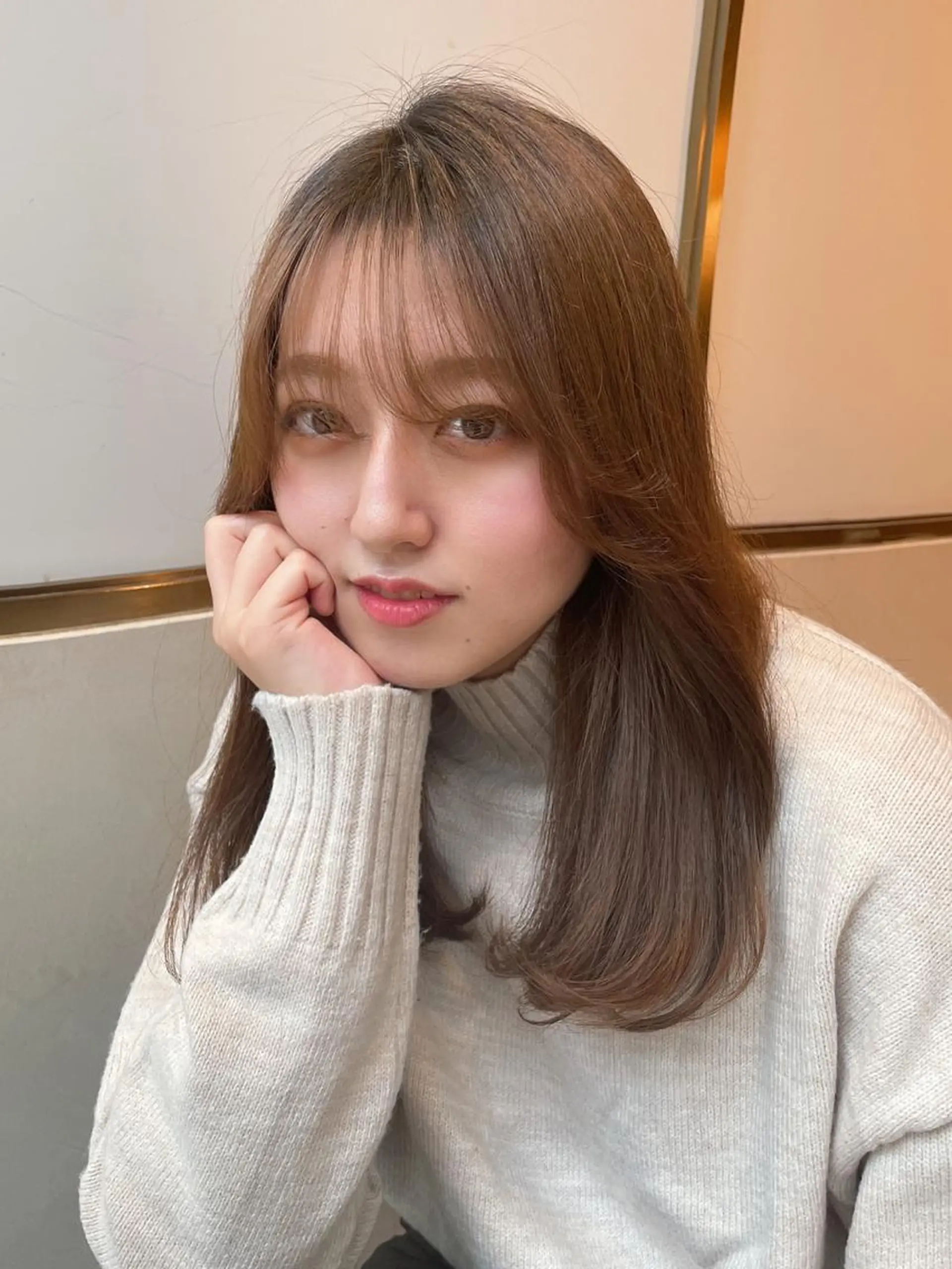 ミディアム レイヤーカット Toiro所属・🤎小顔レイヤー /ベージュ🤎友香のヘアスタイル