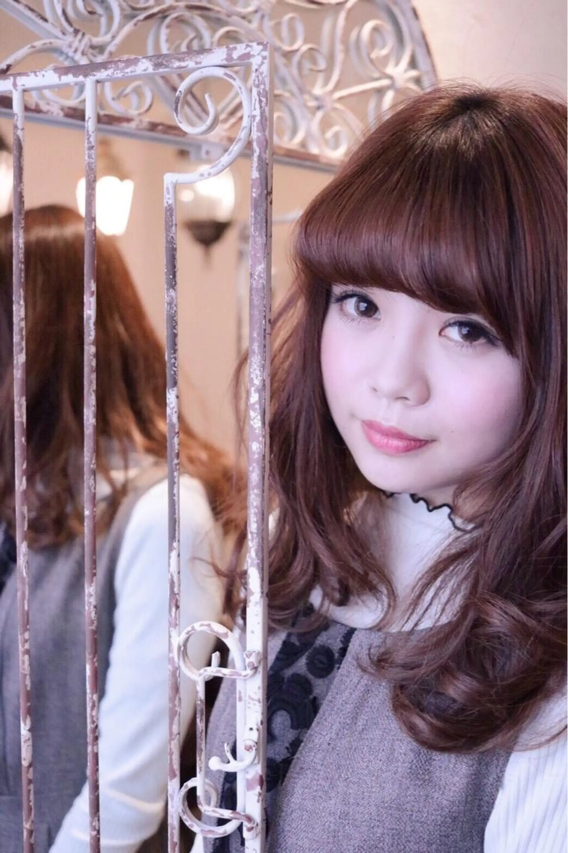 ミディアム セミロング ロング カラー 縮毛矯正クロスパーマ 益子達也のヘアスタイル