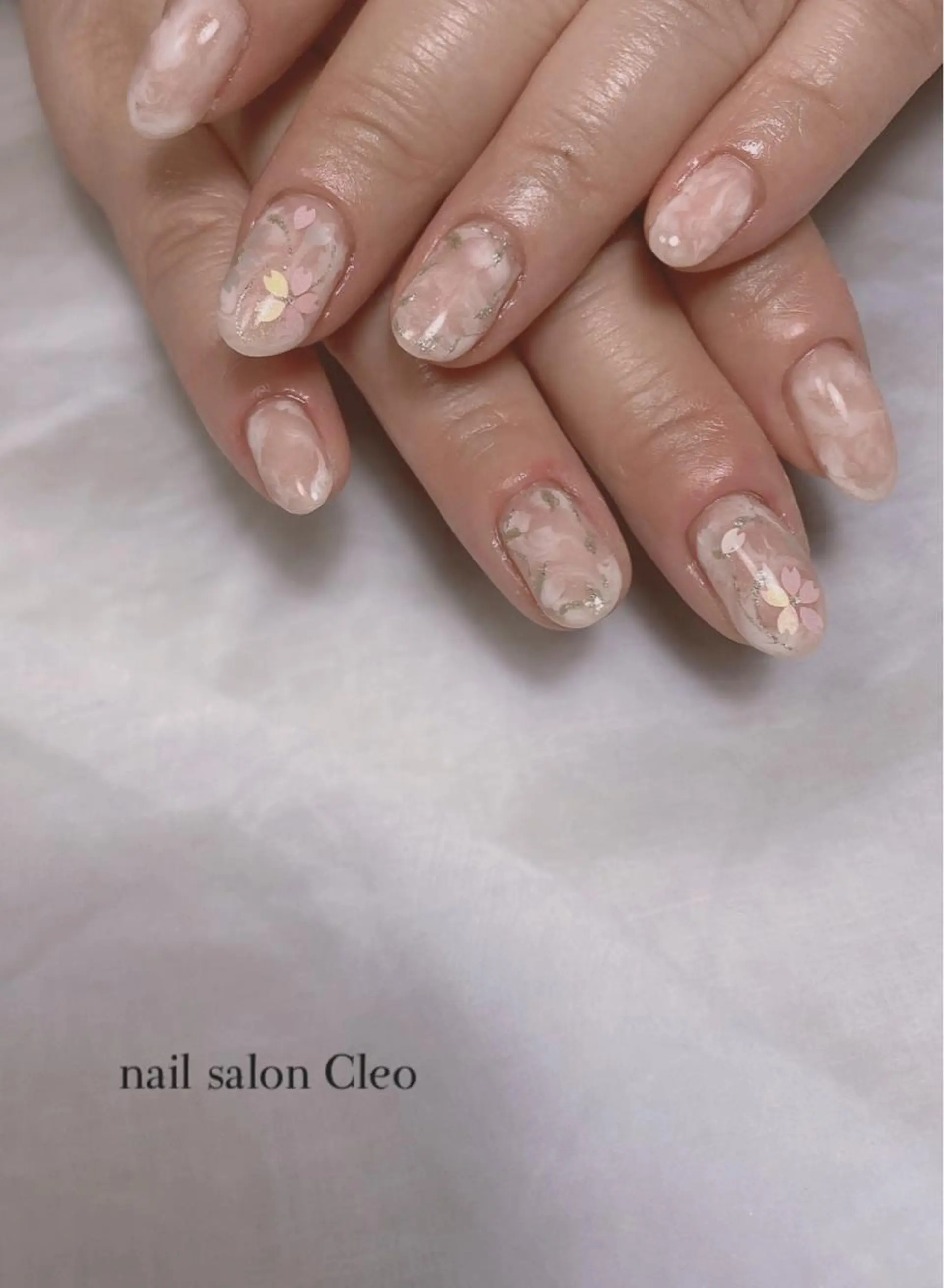 ネイル アートネイル 桜ネイル Cleo クレオのネイルデザイン