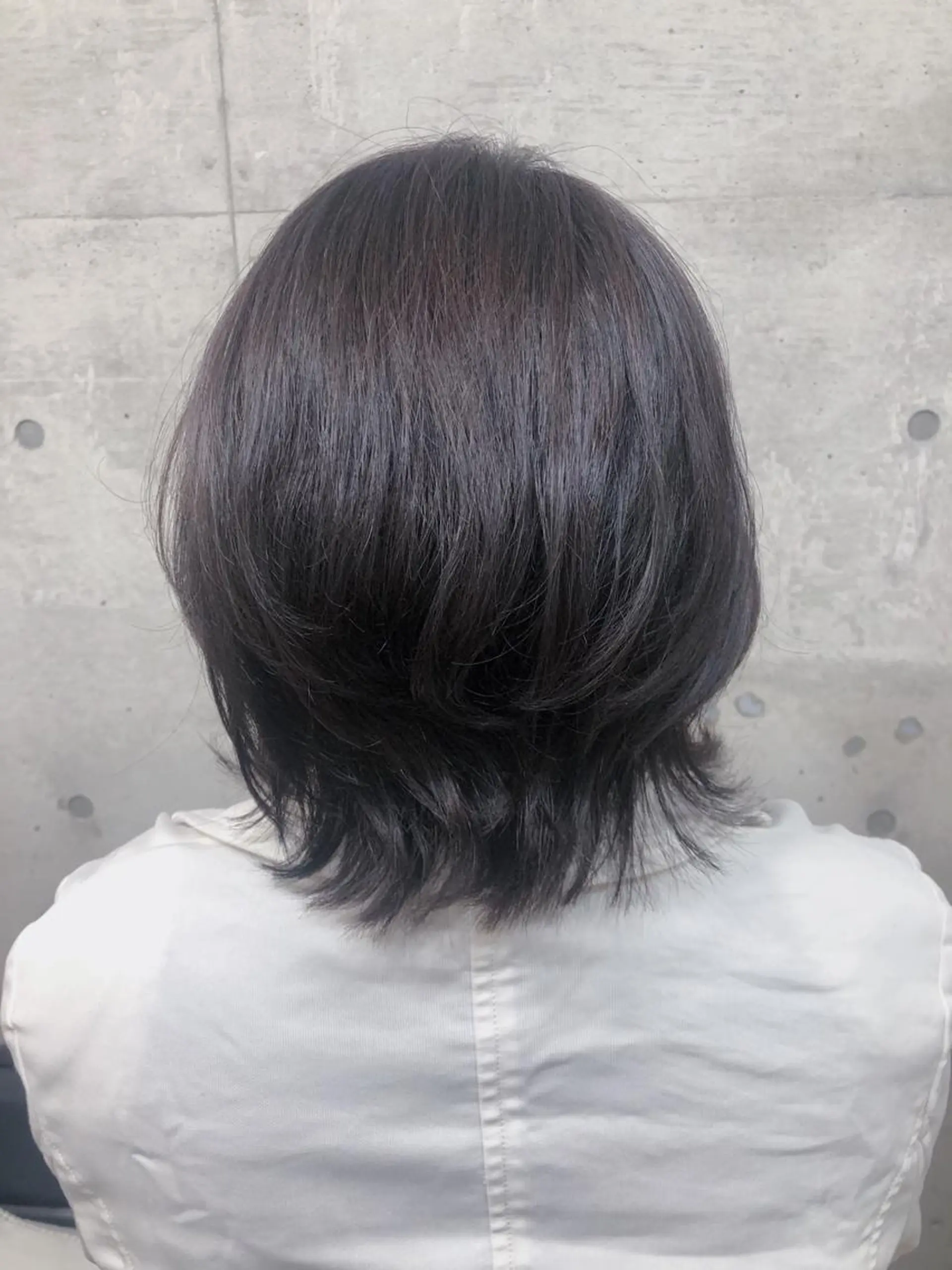 ミディアム カラー ミディアムレイヤー グレージュ レイヤーカット MeL 横浜/ ＭＩＨＯのヘアスタイル