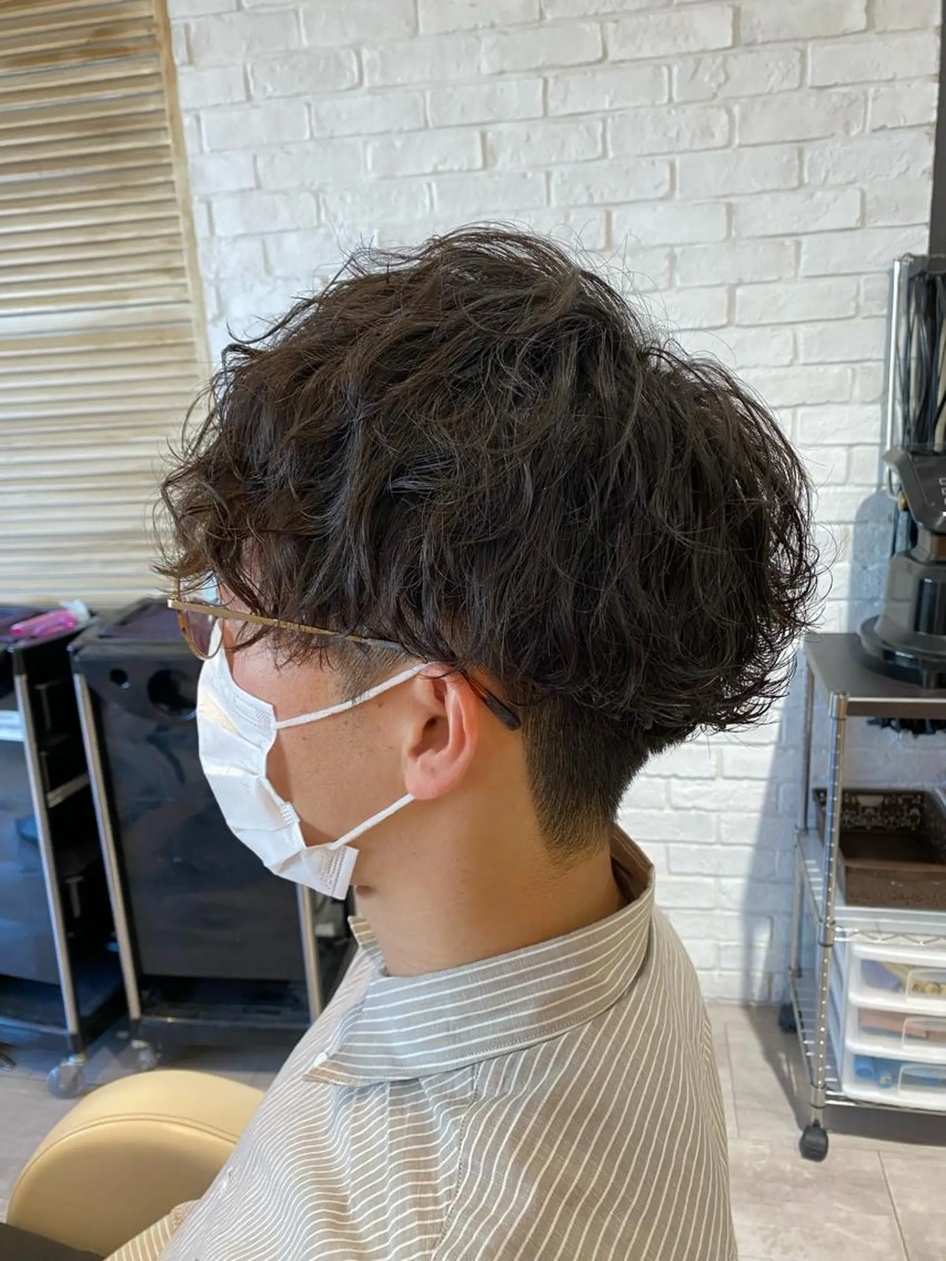 ショート パーマ メンズ メンズパーマ ツイストスパイラルパーマ スパイラルパーマ カット パーマ ヘッドスパ ヘアセット HAIR STUDIO buzz所属・金子 富士のヘアスタイル