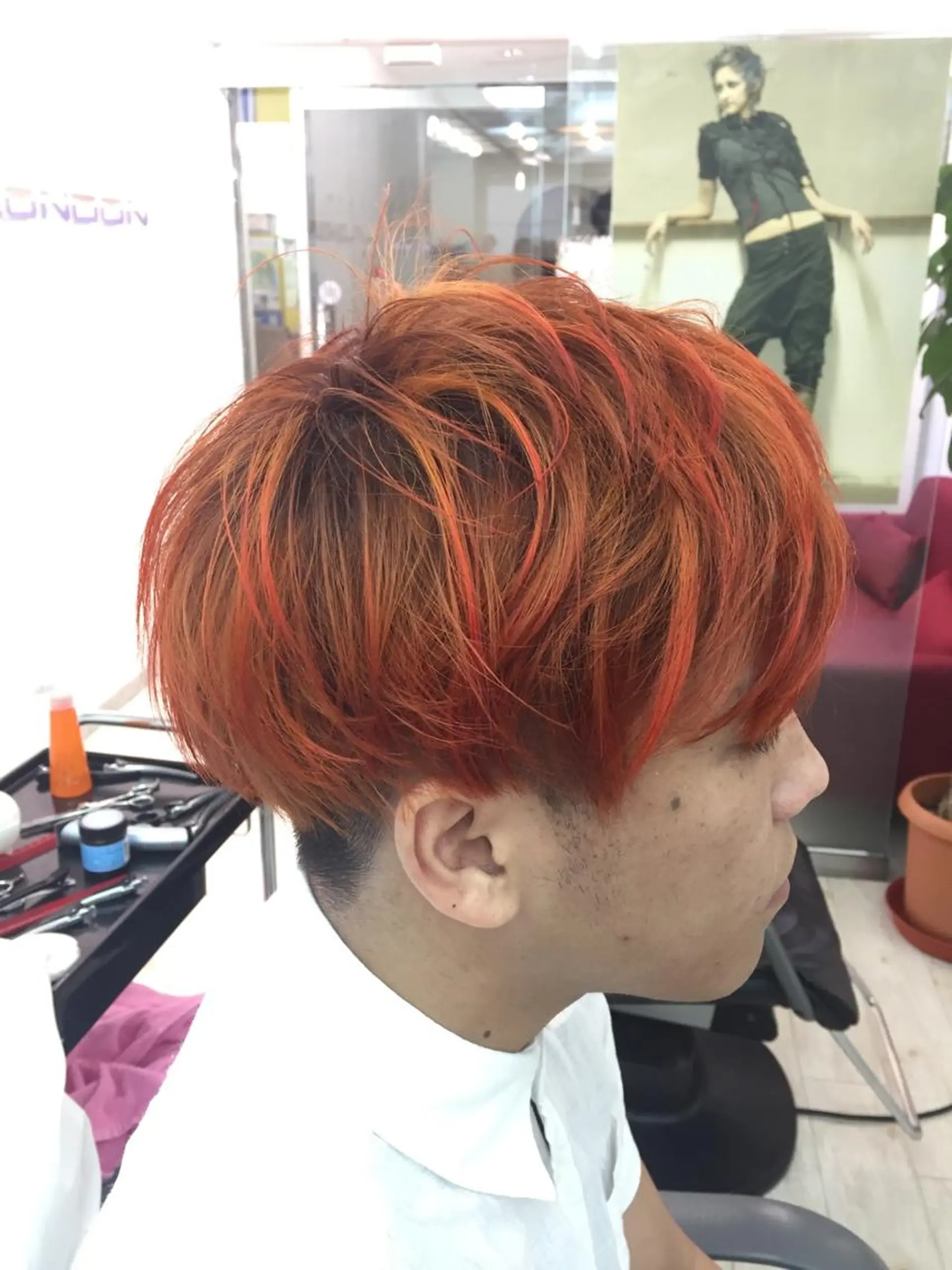 ショート カラー メンズ 難波/心斎橋/ボブ/ 髪質改善/ハイトーンのヘアスタイル