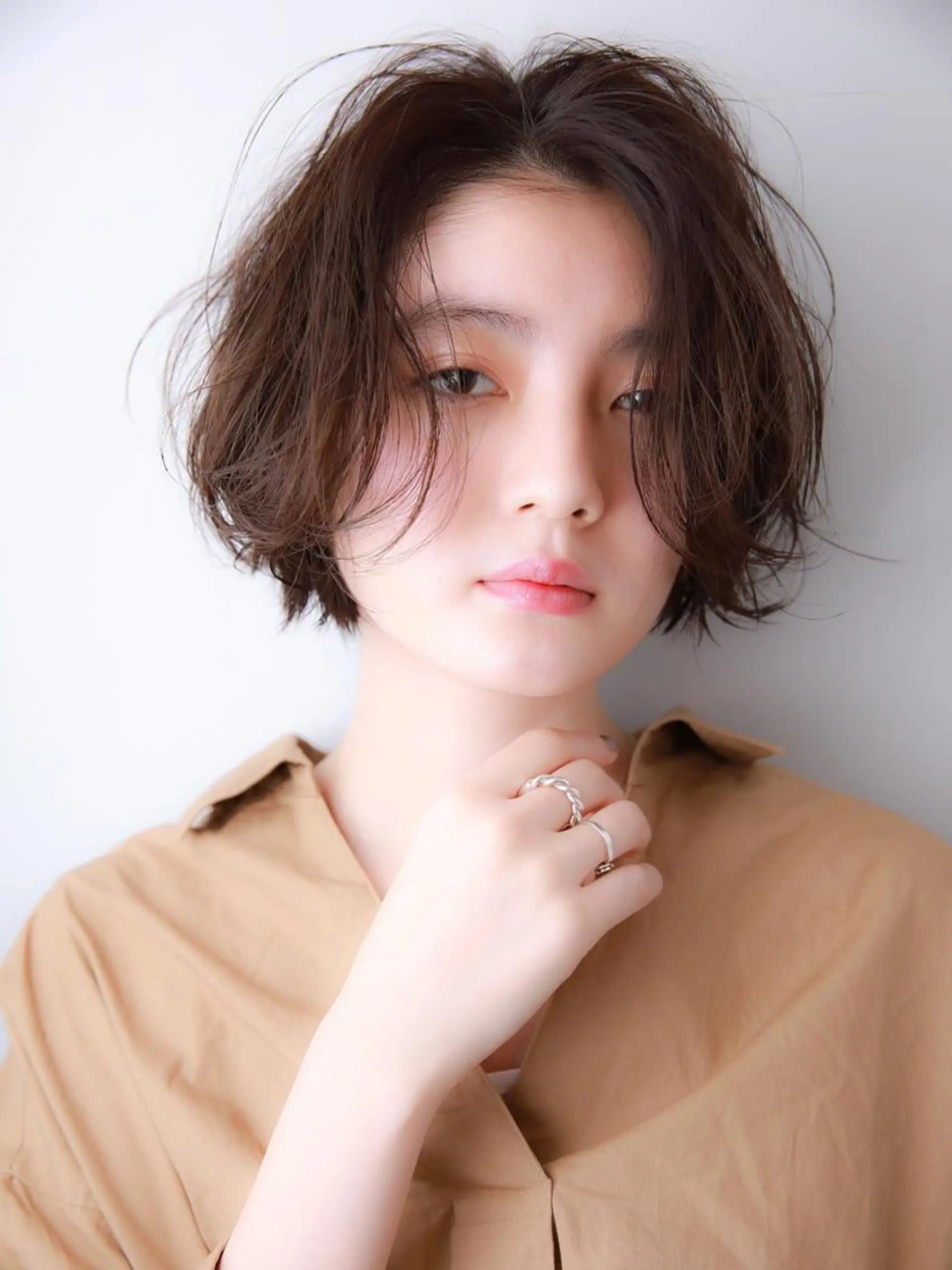 ミディアム カラー パーマ 山下 直人のヘアスタイル