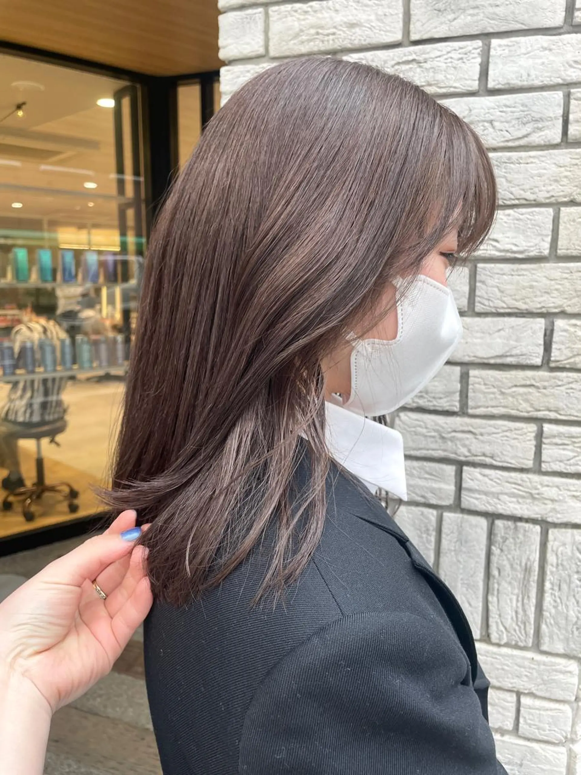 ミディアム カラー ベージュカラー カット ヘアカラー カラー/レイヤー/ 髪質改善/PAAQのヘアスタイル