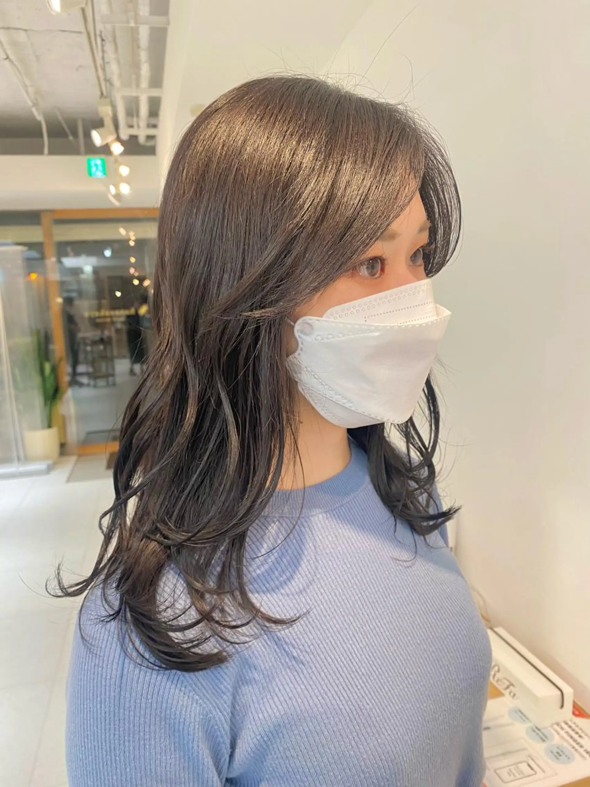 セミロング カラー ヘアカラー 安永 涼のヘアスタイル