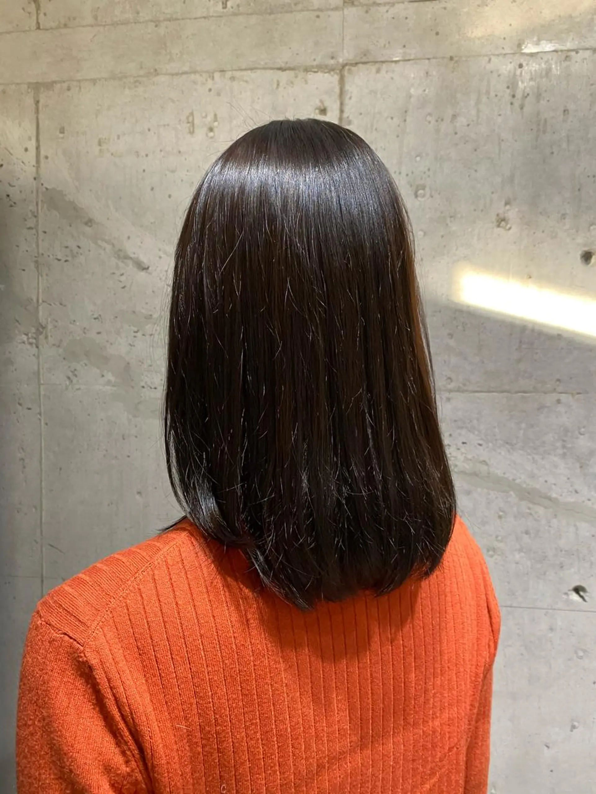 セミロング カラー 日野 初音のヘアスタイル