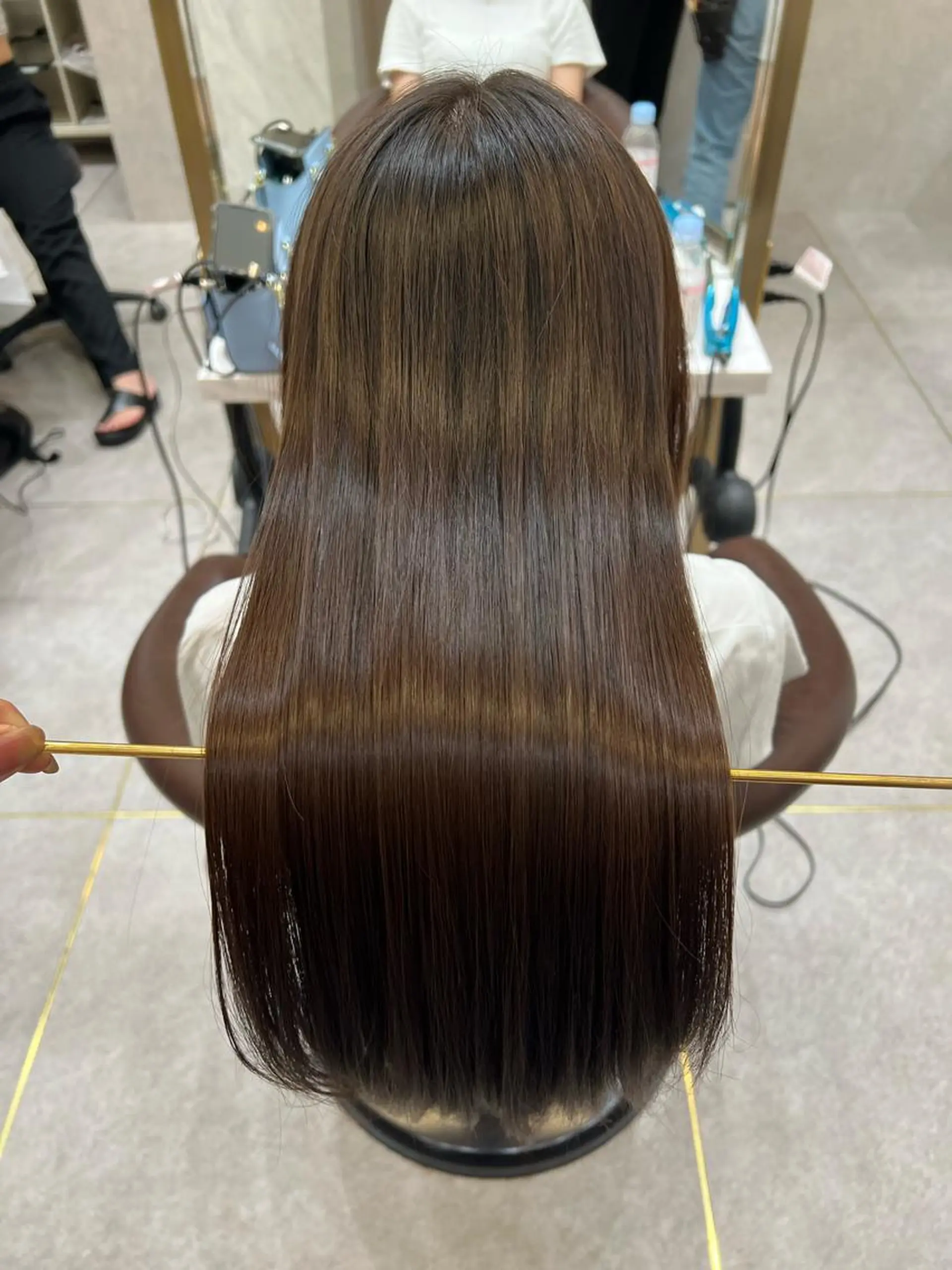 ロング カラー カット 縮毛矯正 トリートメント ARIA💎縮毛矯正 ブリーチ💎複雑履歴のヘアスタイル