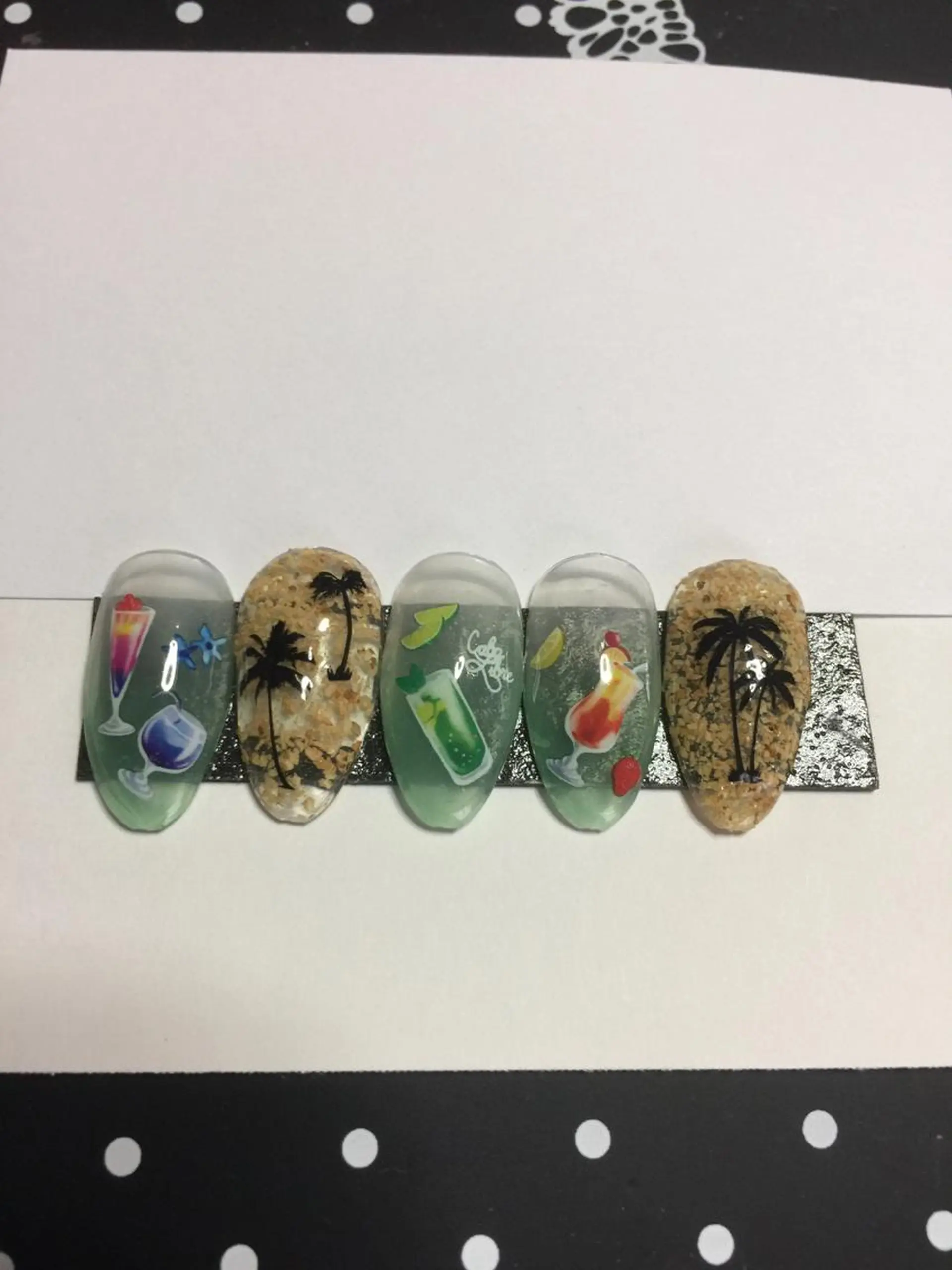 ネイル グリーン 自宅ネイルサロン ♦️nuance♦️のネイルデザイン