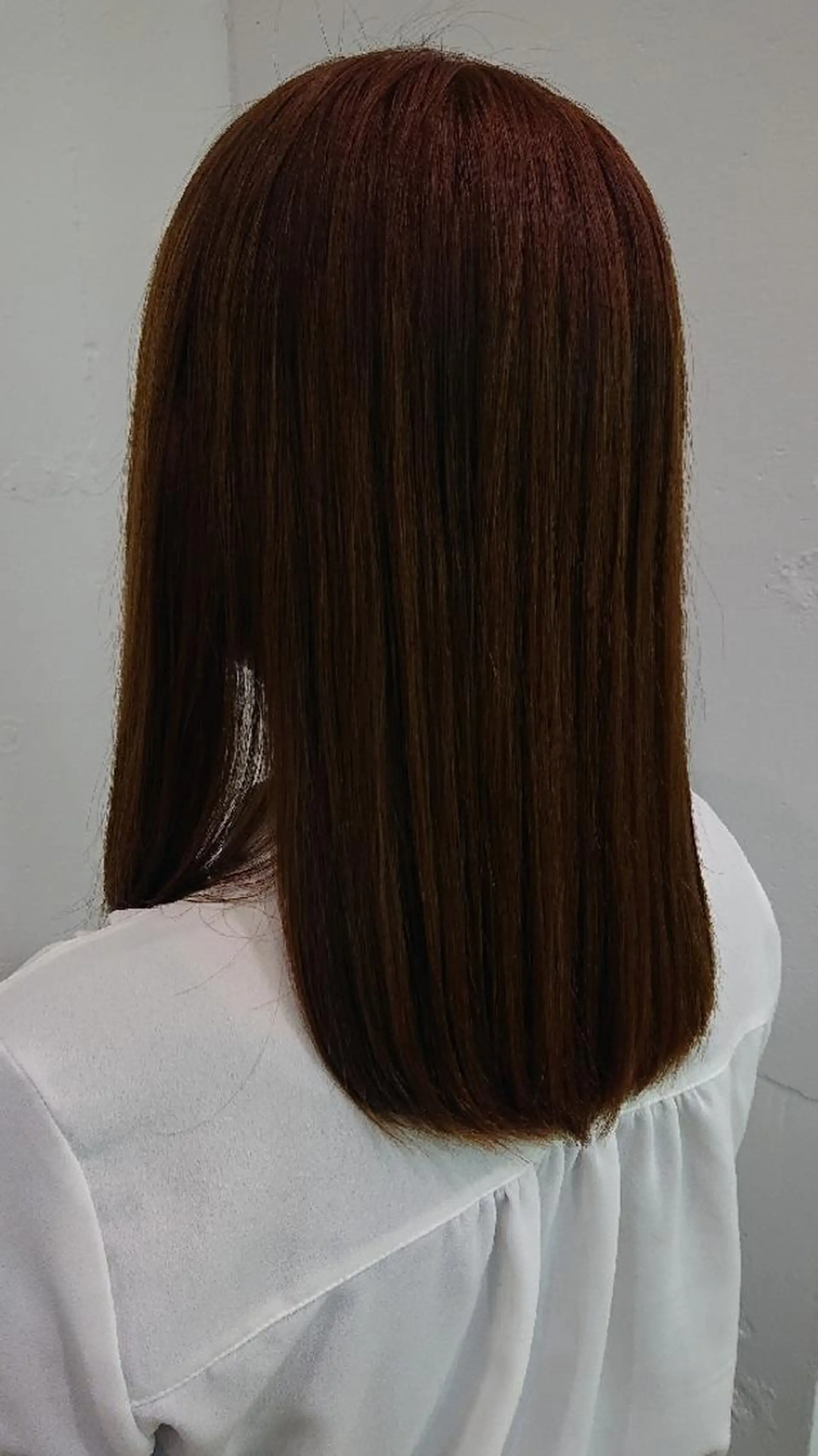 セミロング カラー ベージュカラー 山口 彩海のヘアスタイル