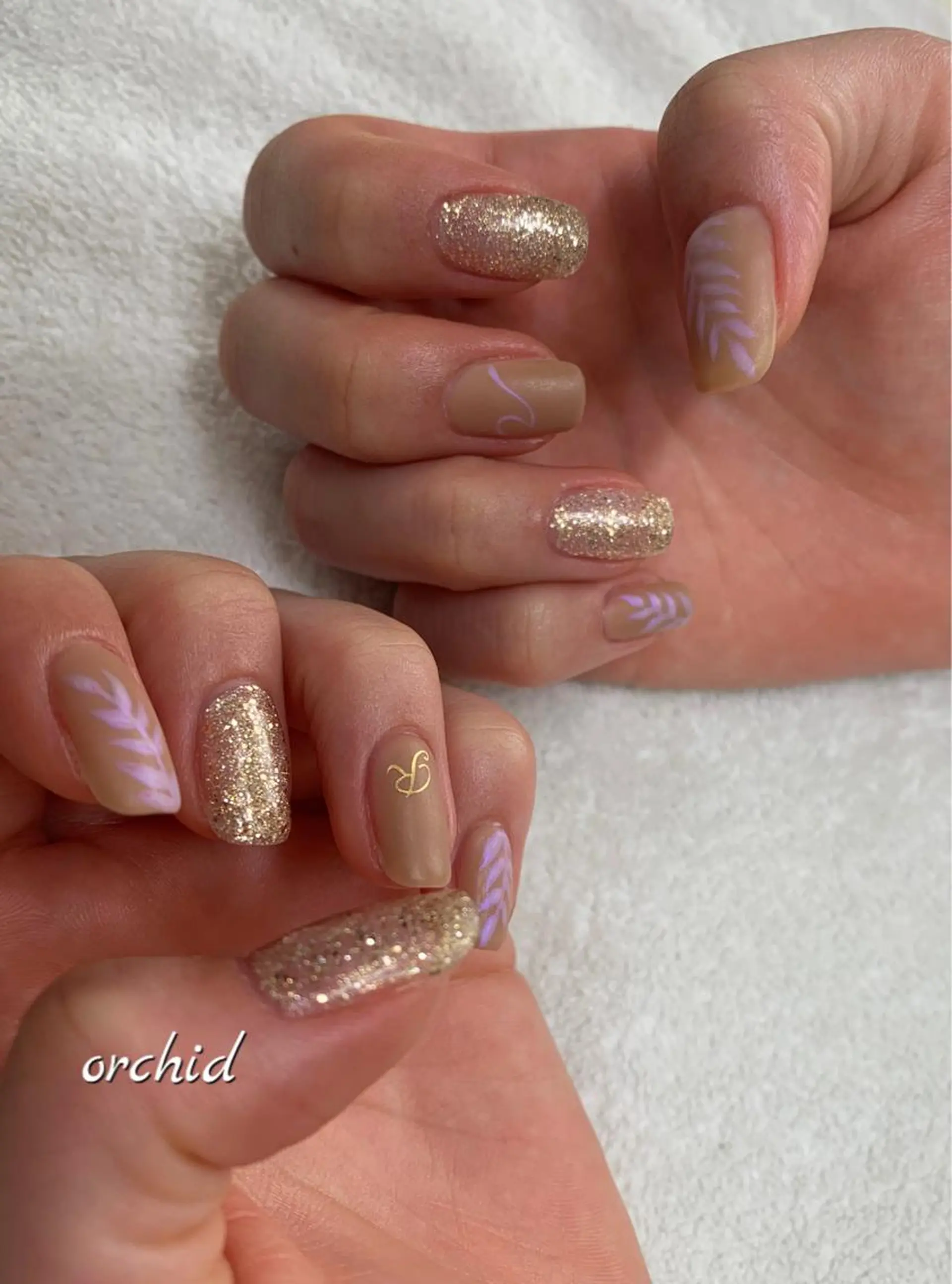 ネイル マットネイル 夏ネイル orchid ♡オーキッドのネイルデザイン