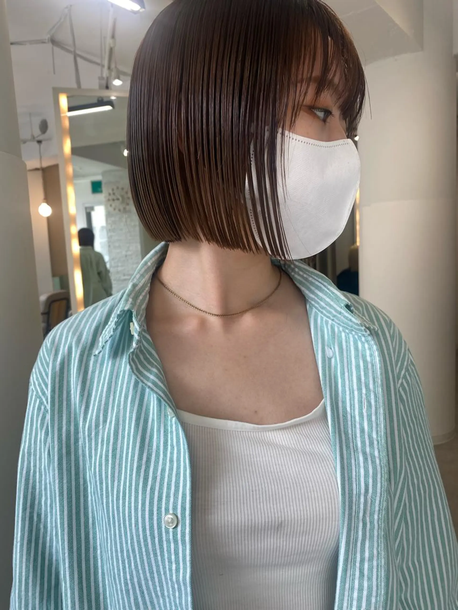 ショート カラー カット ヘアカラー トリートメント センターパート/ 暖色カラーayuのヘアスタイル