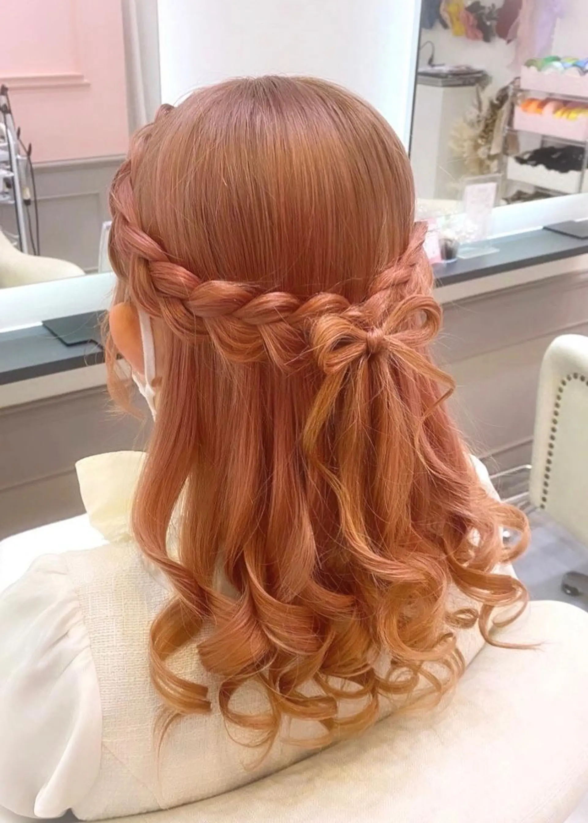 セミロング ヘアアレンジ ハーフアップ lien ヒジリのヘアスタイル