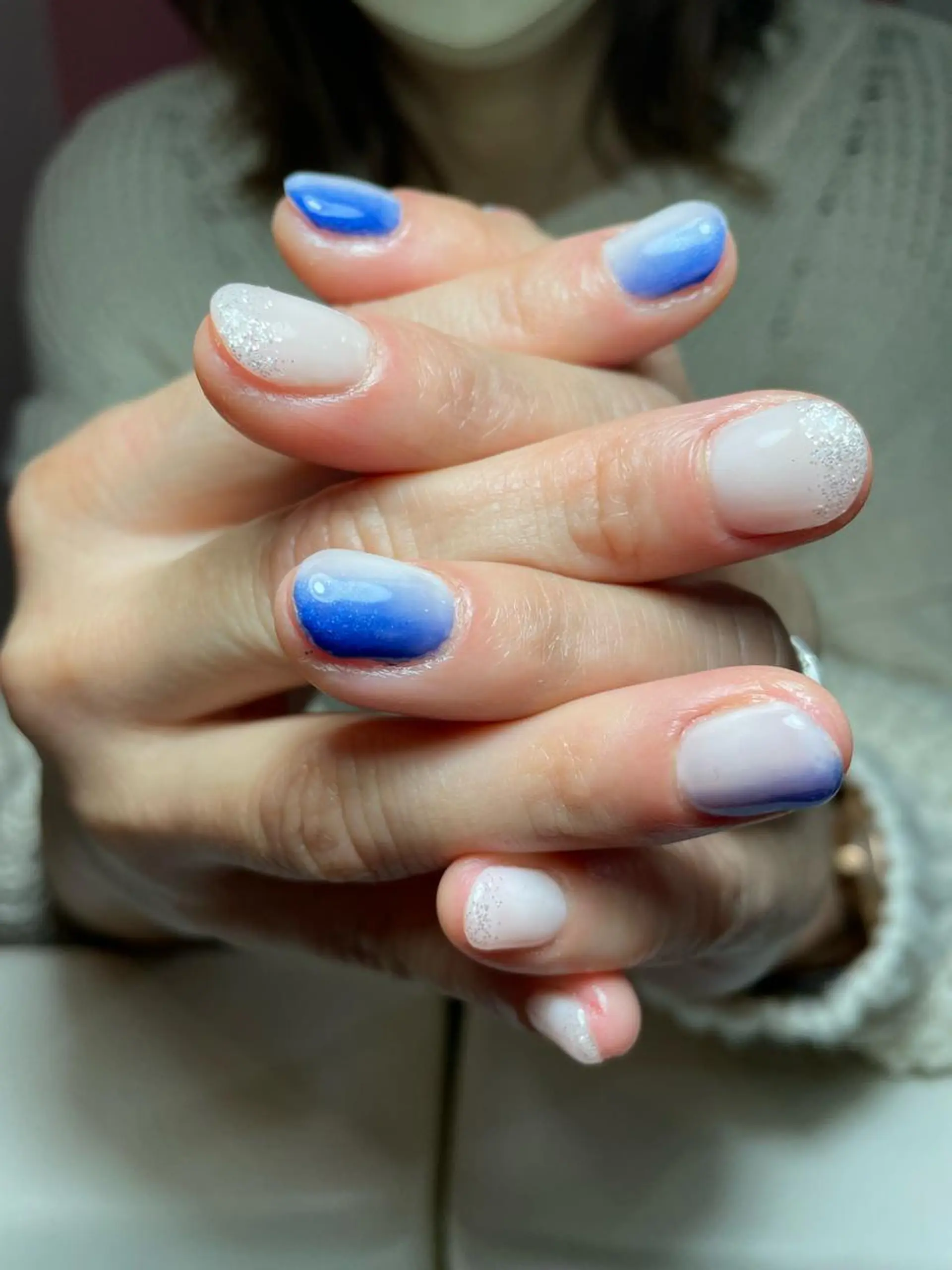 ネイル ラメ(グリッター) ラメグラデーション ワンカラーネイル ハンドネイル Minna 河原のネイルデザイン