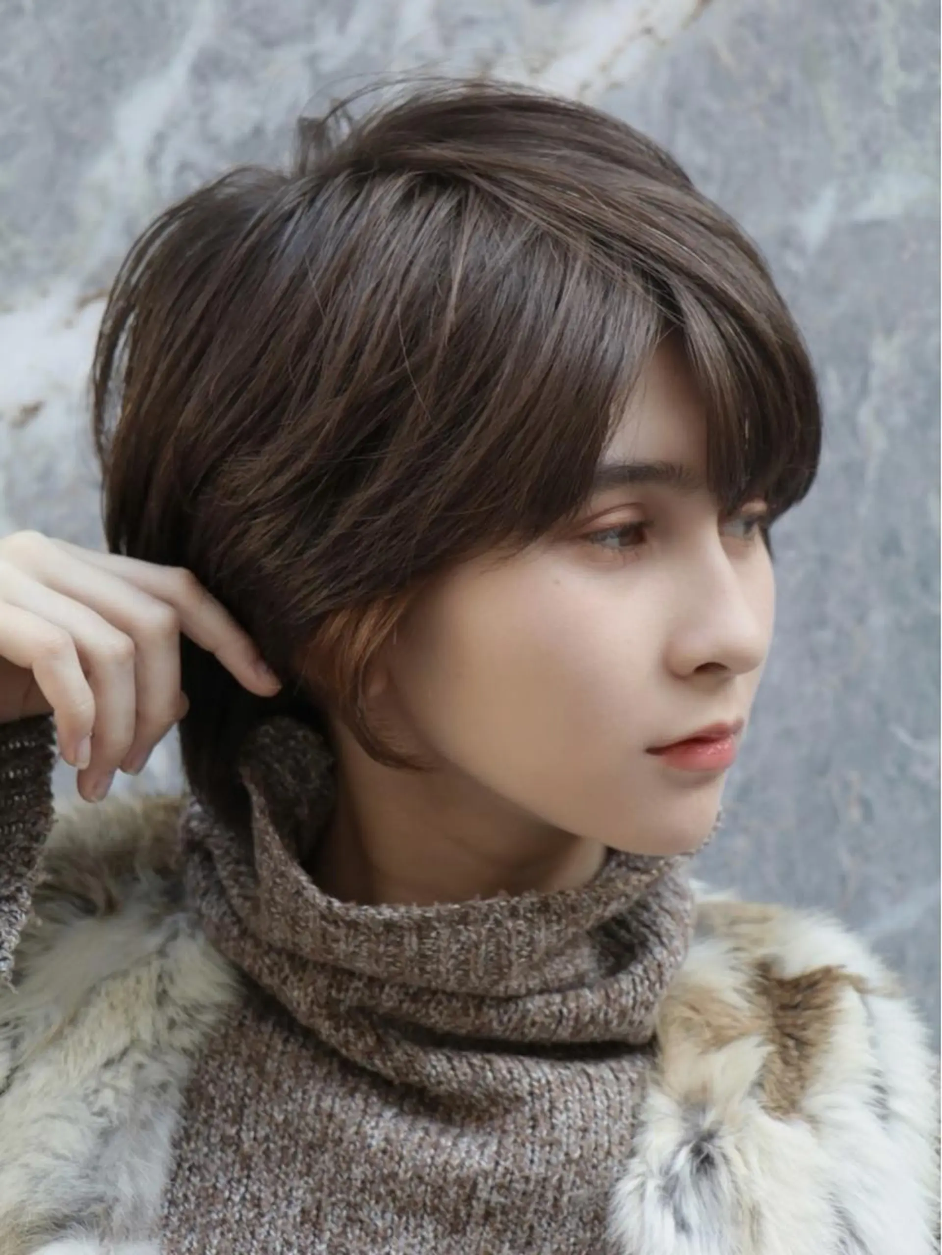 ショート カラー パーマ granew所属・美艶ボブ 石井一成のヘアスタイル