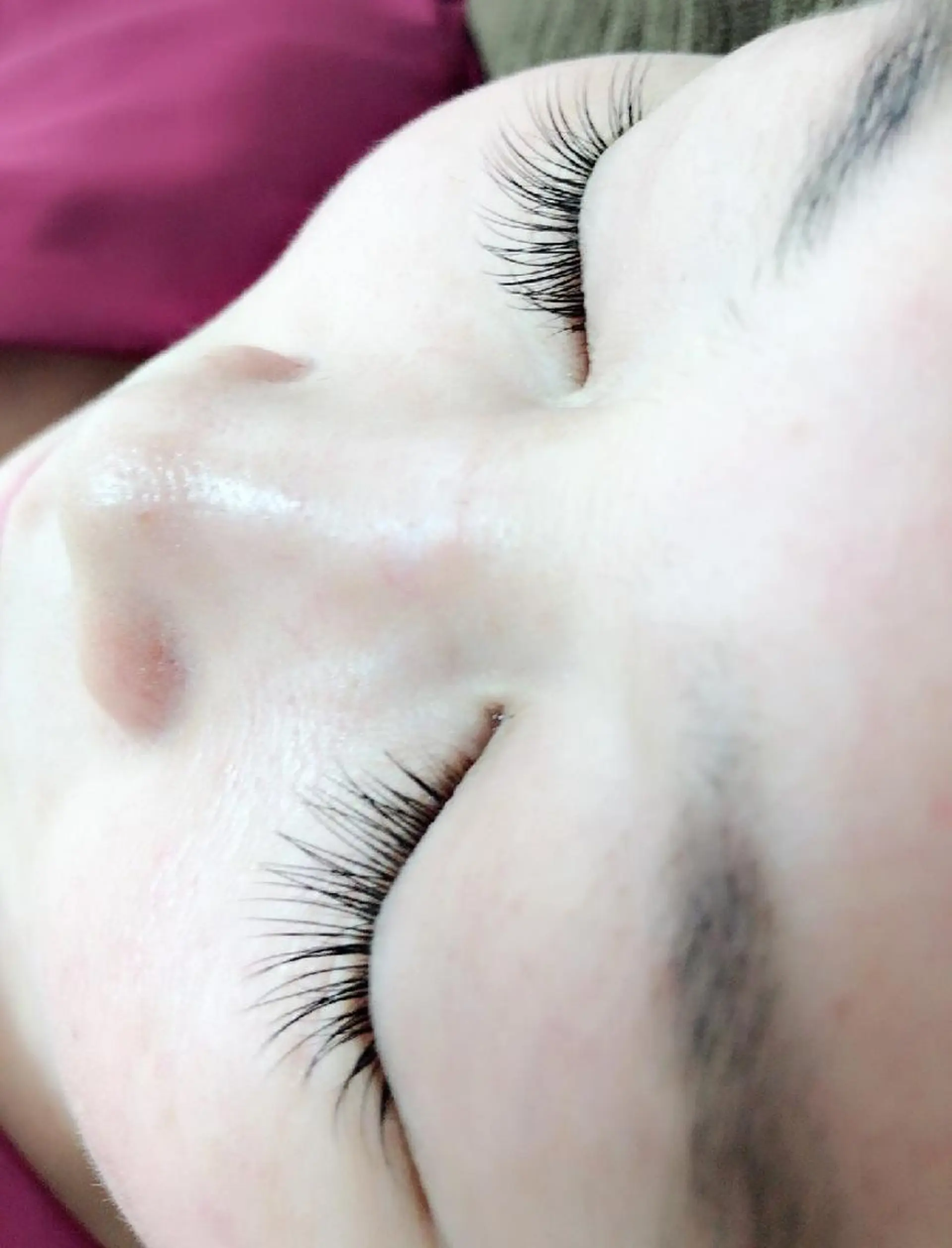 マツエク・マツパ 付け放題 キュート フラットラッシュ 下まつげエクステ 一重×まつ毛パーマ 吉岡 ゆうなのマツエク・マツパデザイン