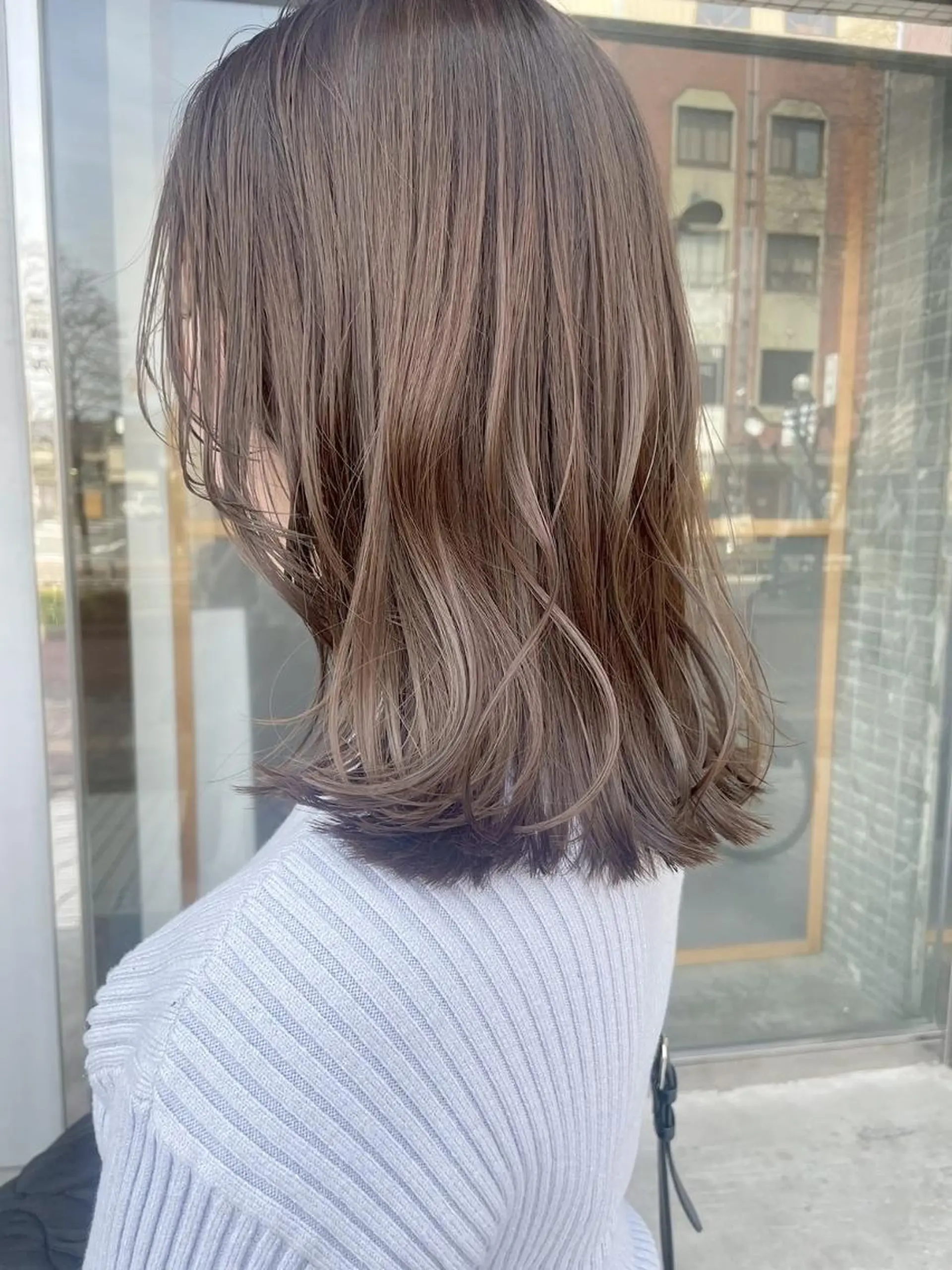 ミディアム 伸ばしかけ カット ヘアカラー トリートメント 韓国/ボブ/まつパ 🩰aikaのヘアスタイル