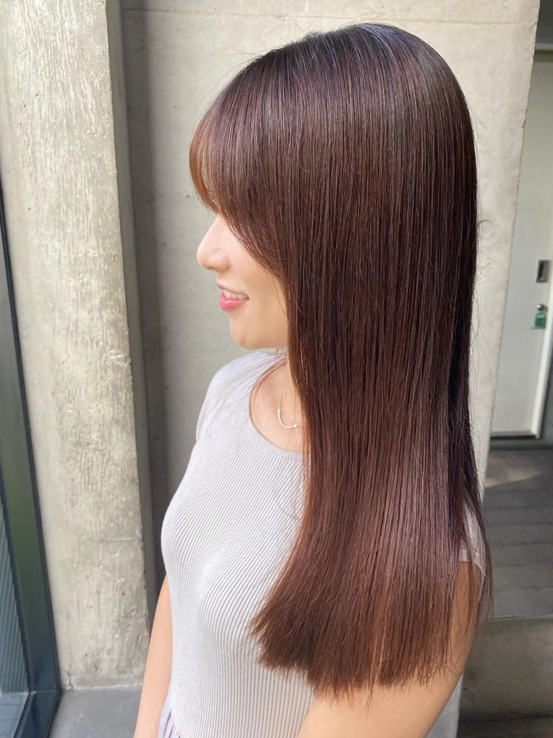 セミロング パーマ トリートメント 田中 アキオのヘアスタイル