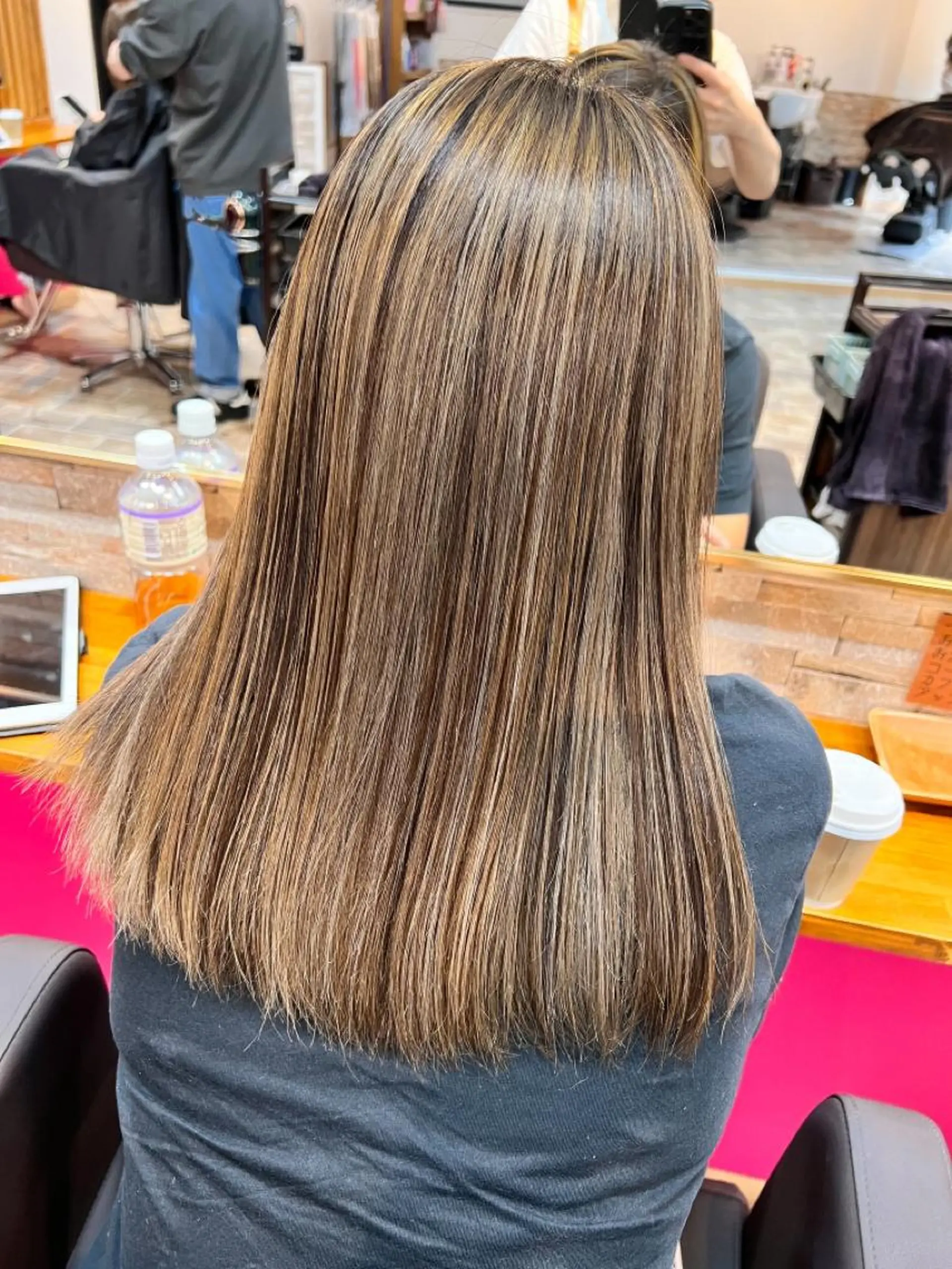 ロング カラー ヘアカラー&縮毛矯正 STAR☆RIVERのヘアスタイル