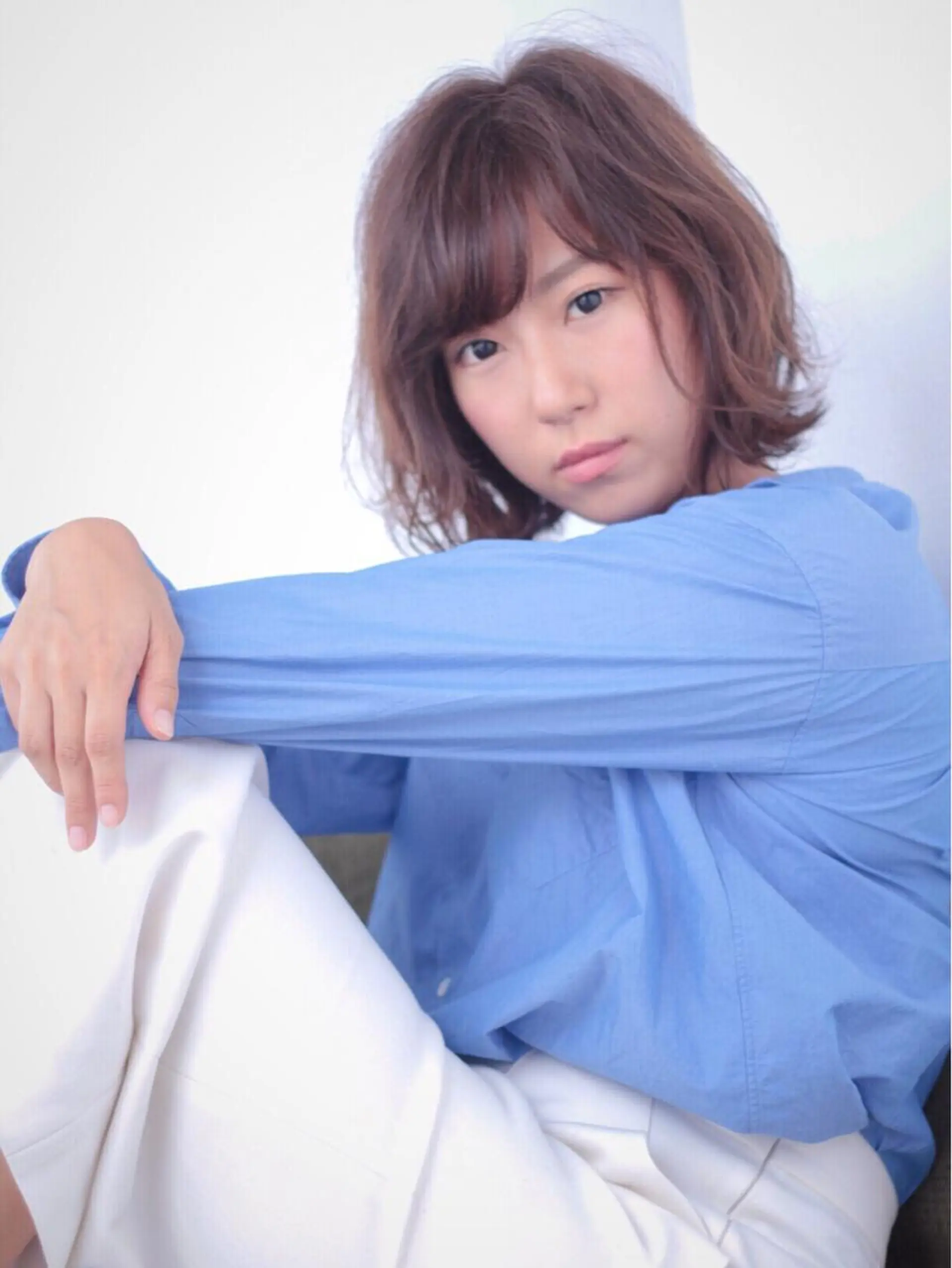 ミディアム カラー 外ハネヘア 松村 崇弘のヘアスタイル