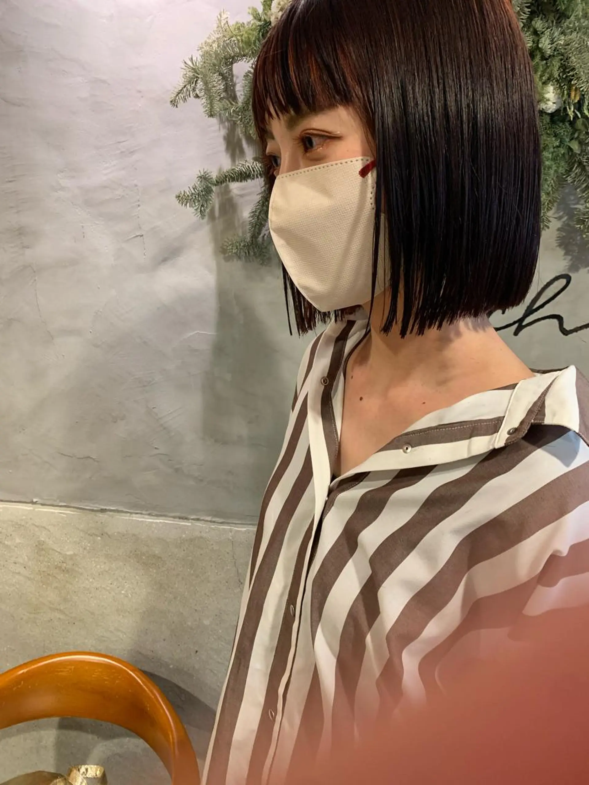 ミディアム カラー 落合 妙佳のヘアスタイル