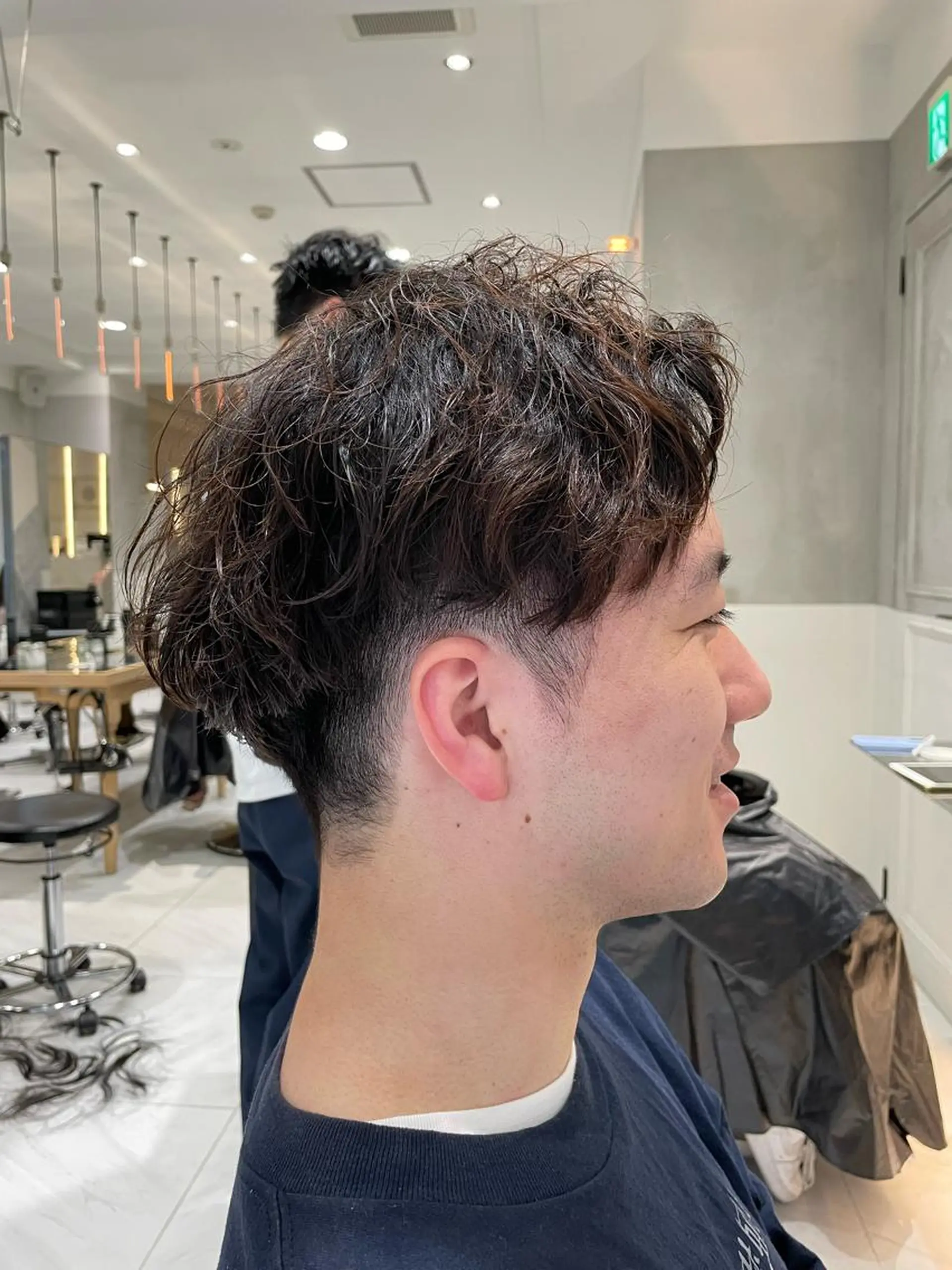 メンズ カット パーマ トリートメント ヘッドスパ ヘアセット オリーブ カラー✨有坂映哉のヘアスタイル