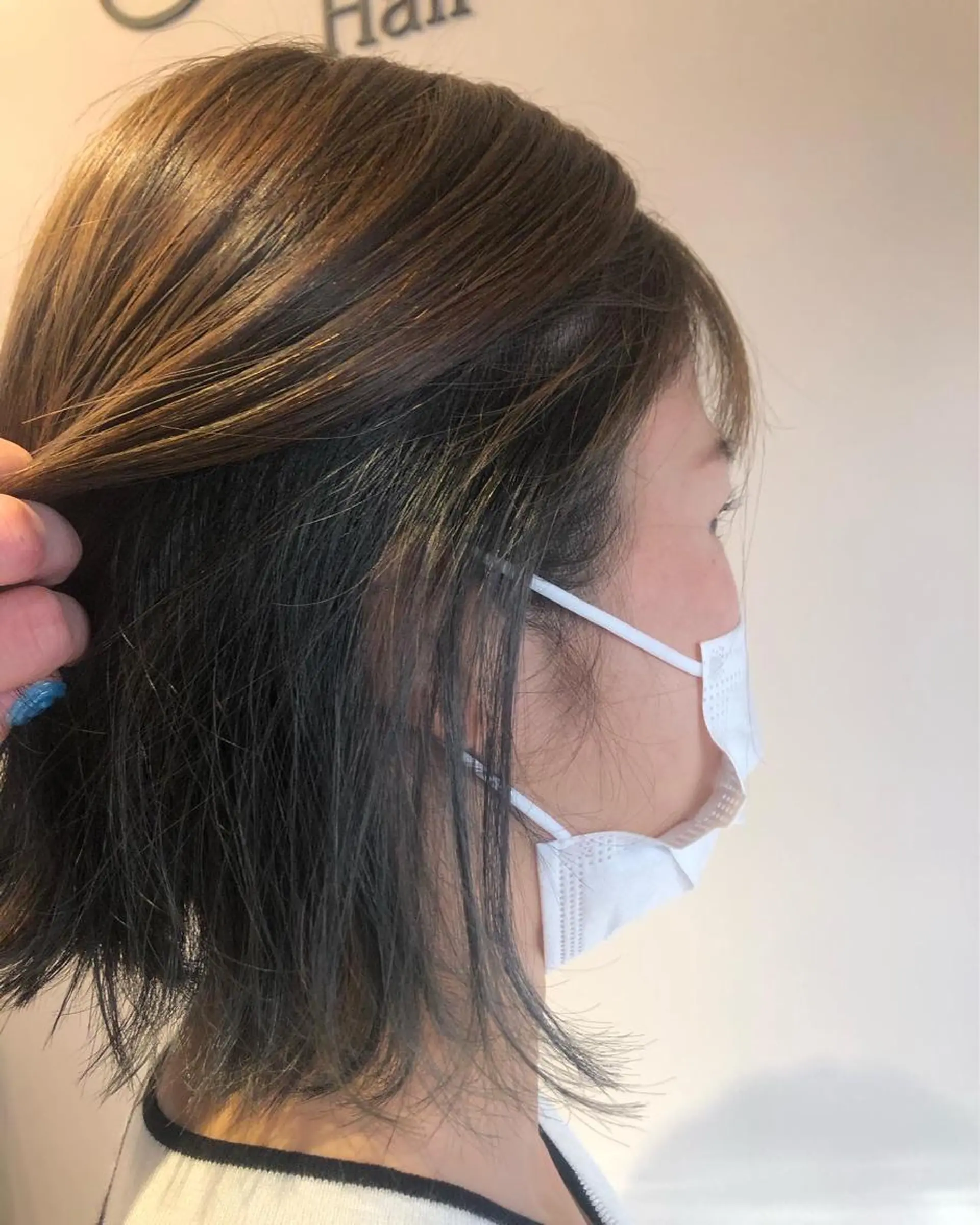 ミディアム アッシュ メンズパーマ、カラー 大募集村上莉奈のヘアスタイル