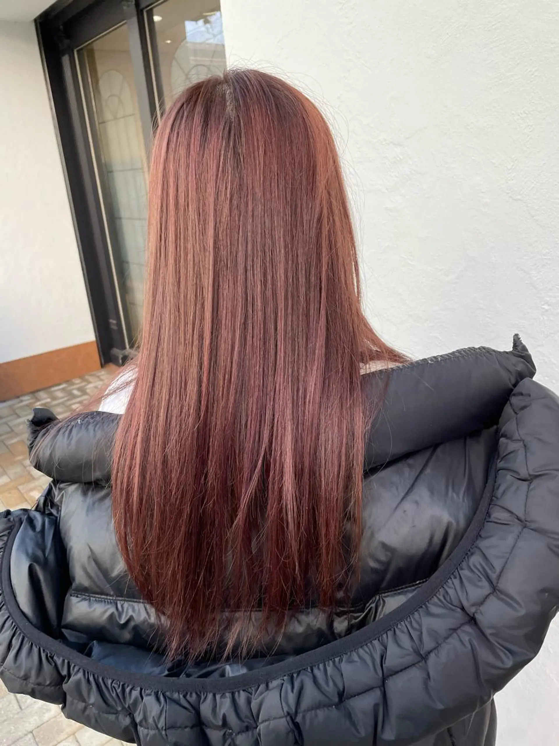 ロング ピンクブラウン 亀川蓮 Agu hairのヘアスタイル