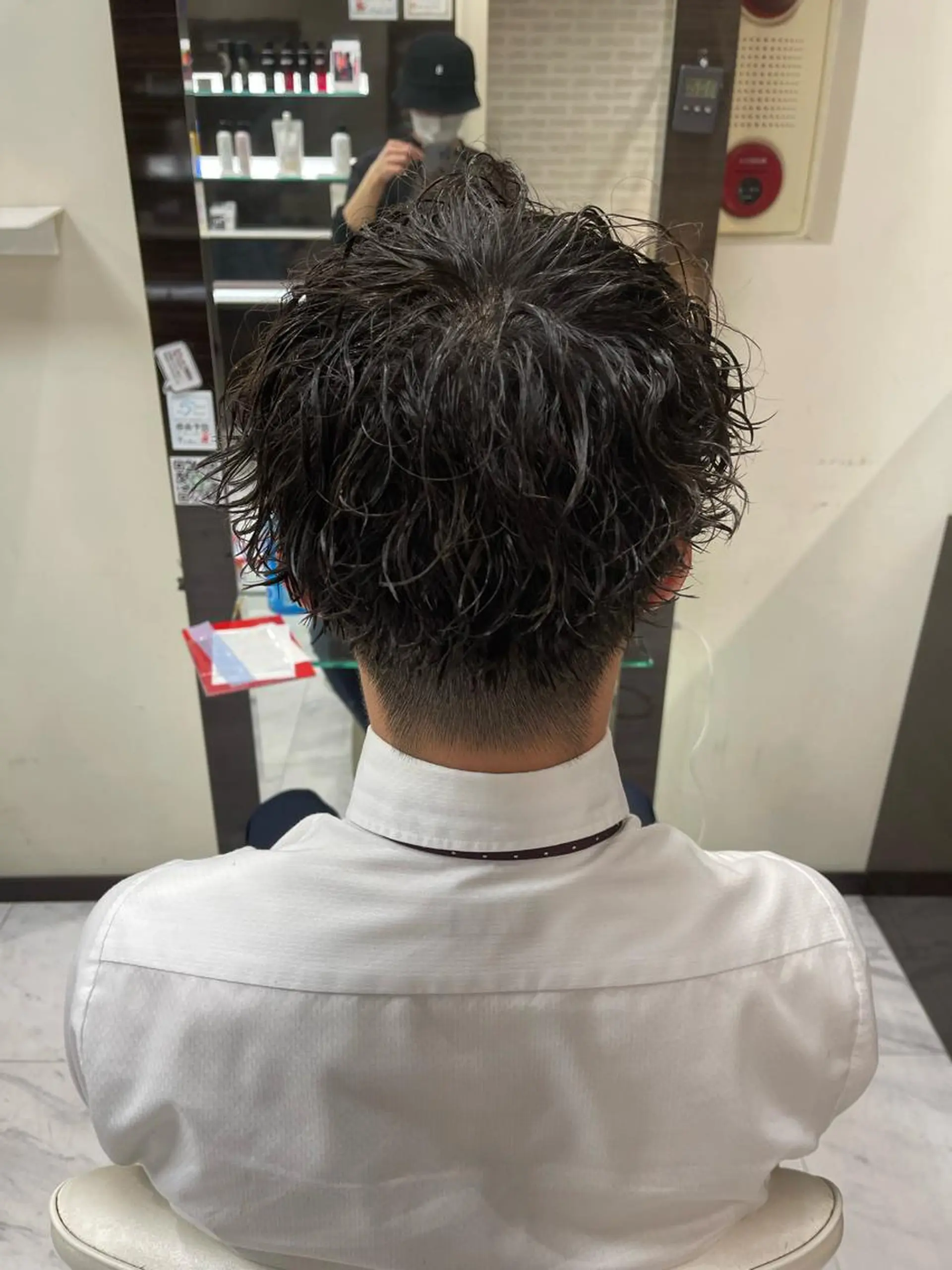 ショート パーマ メンズ カット パーマ トリートメント 🌻メンズカット 落合諒🌻のヘアスタイル