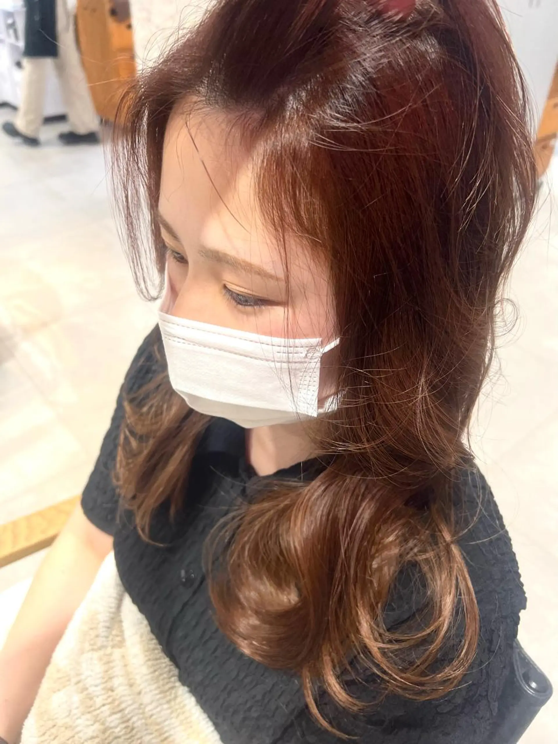 ロング カラー パーマ 韓国hair ·͜· watanabeのヘアスタイル