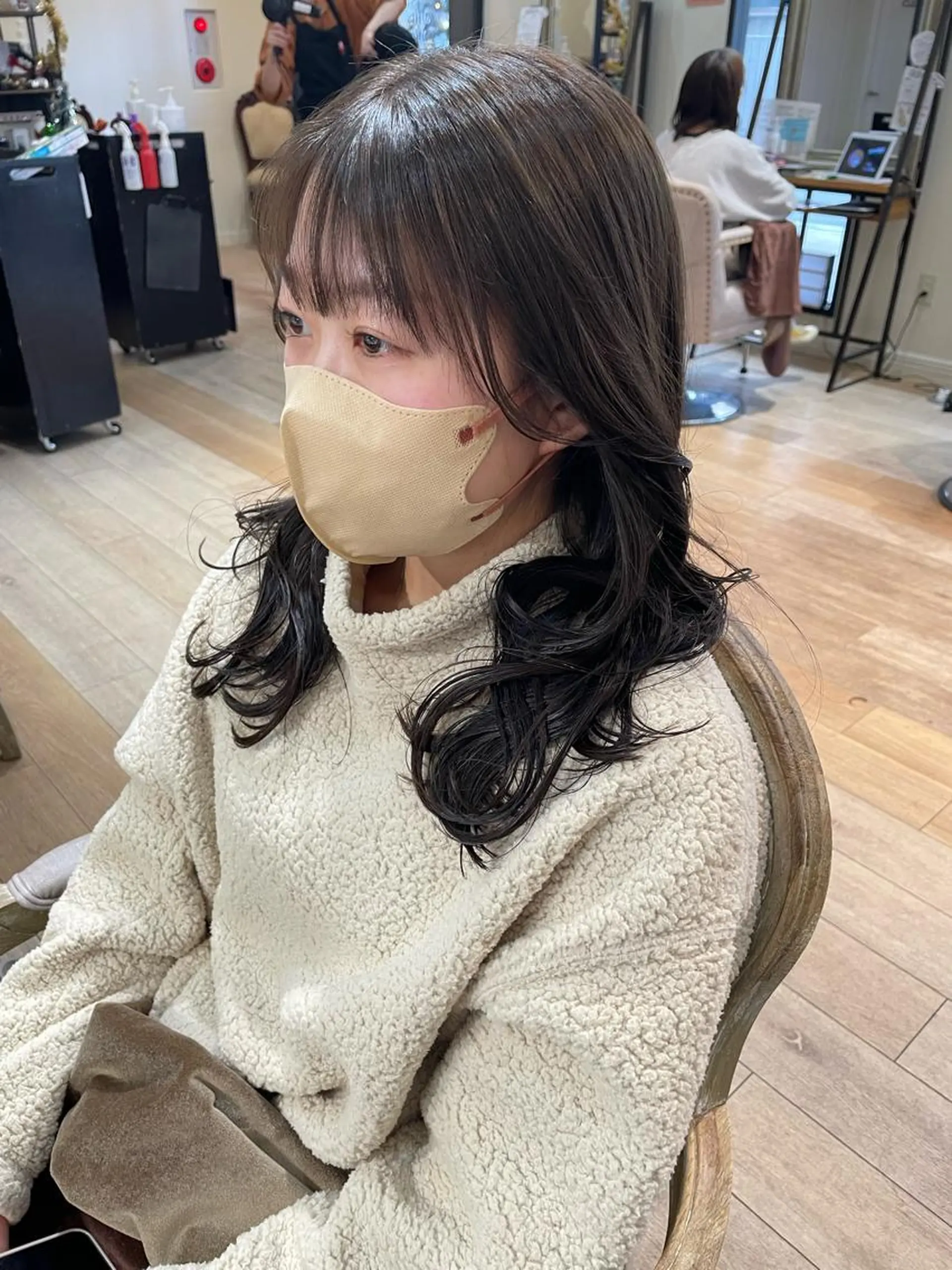 ロング アッシュ 亀川蓮 Agu hairのヘアスタイル