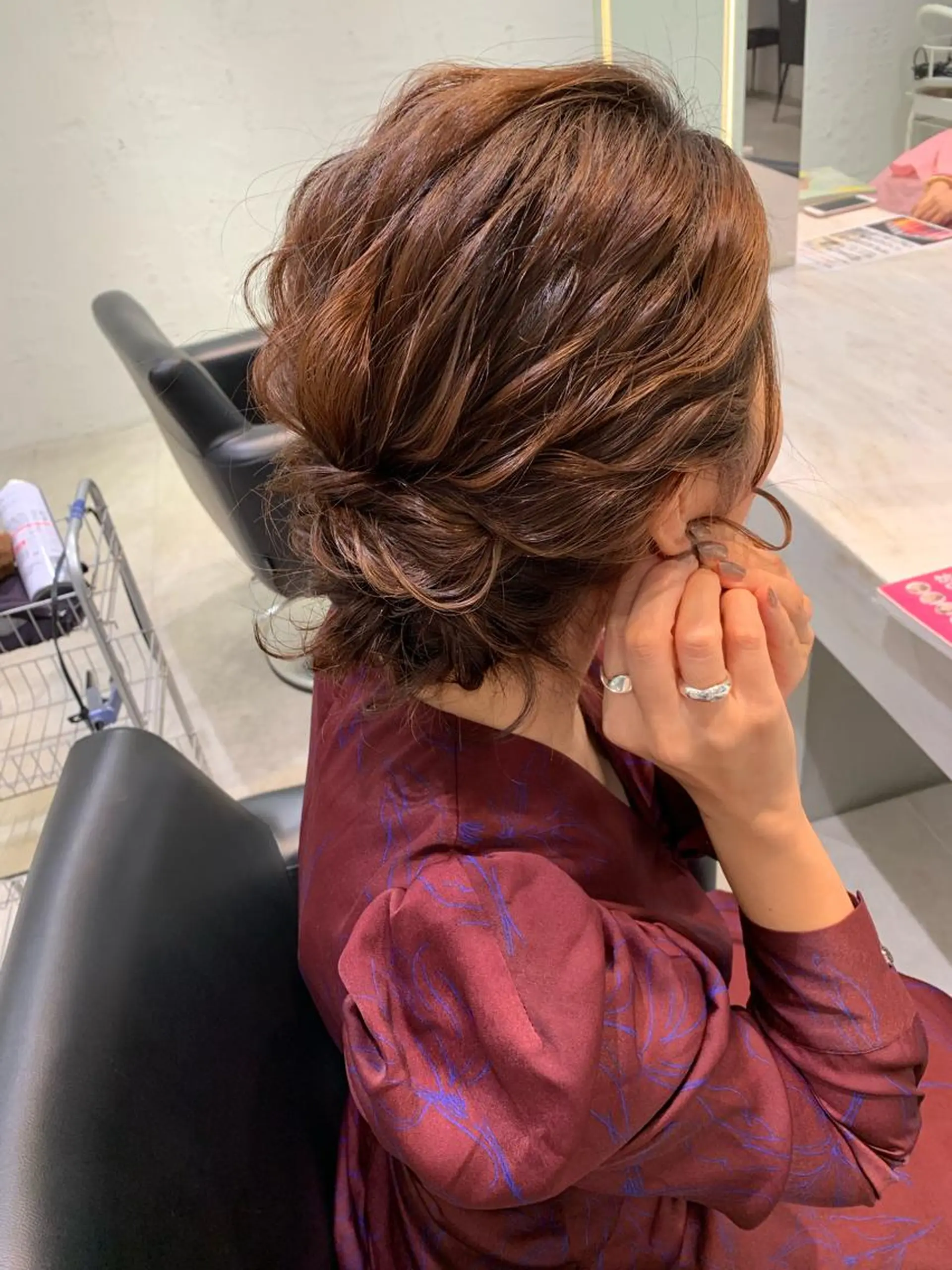 ミディアム ヘアアレンジ 🫧透明感カラー/ ボブ/小笠原汐海🪽のヘアスタイル