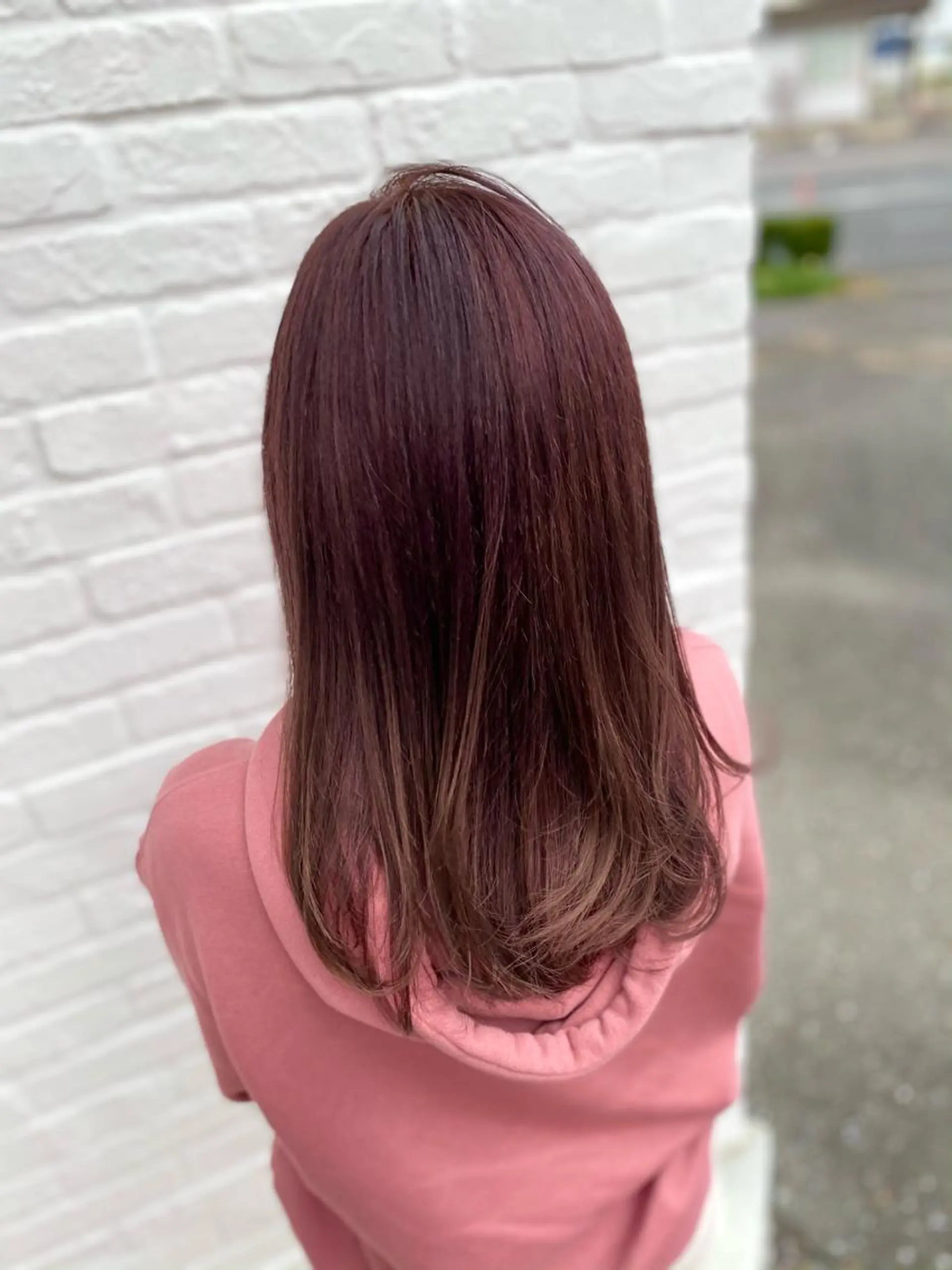 ロング カラー ブラウンカラー ピンクカラー ピンクブラウン 川合 勇気のヘアスタイル