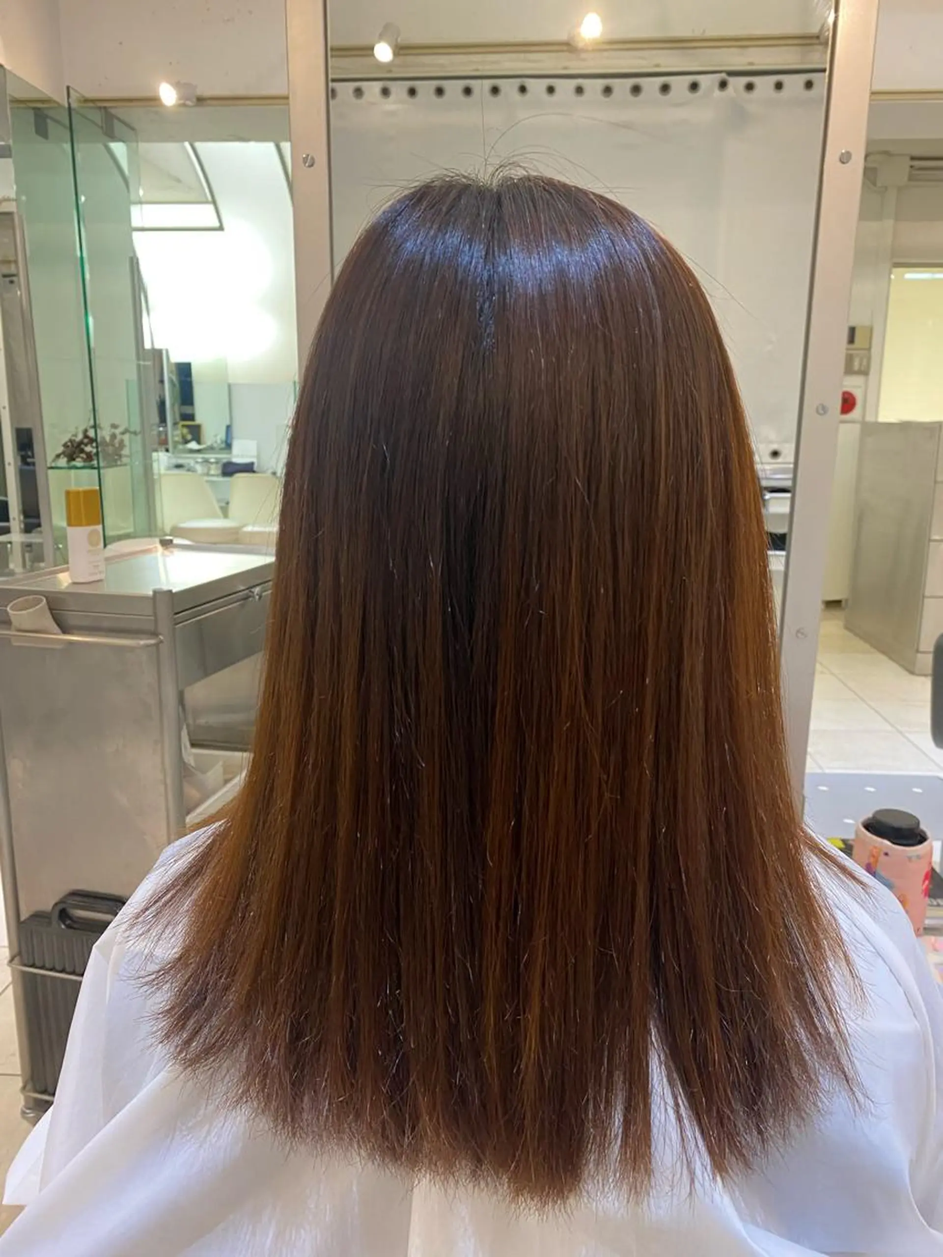 セミロング セミロングパーマ 縮毛矯正 ショートカット/ カラーARAI🫧のヘアスタイル