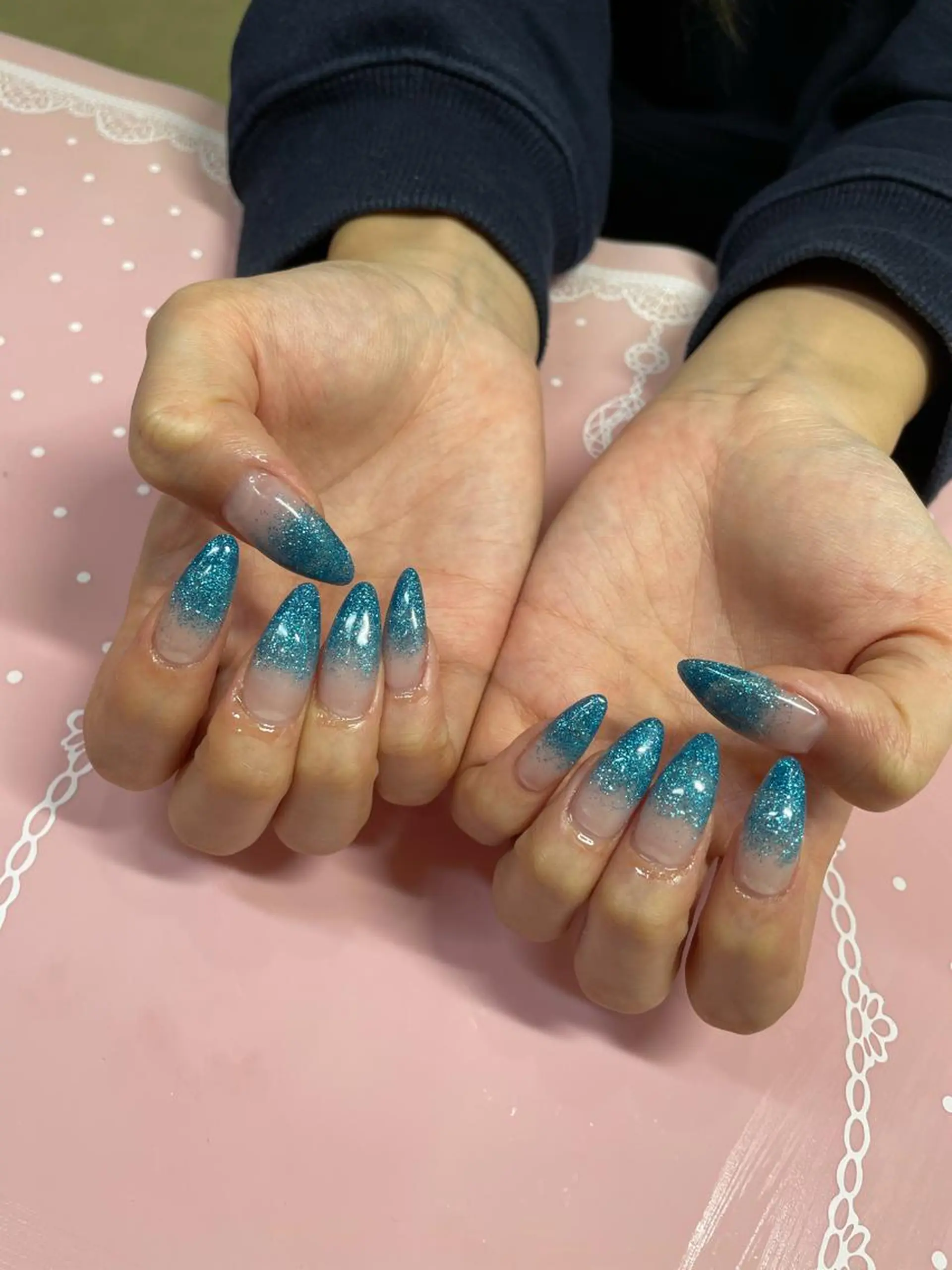 ミディアム ネイル ハンドネイル 《LB》ラブリエ Nail&eyeのマツエク・マツパデザイン