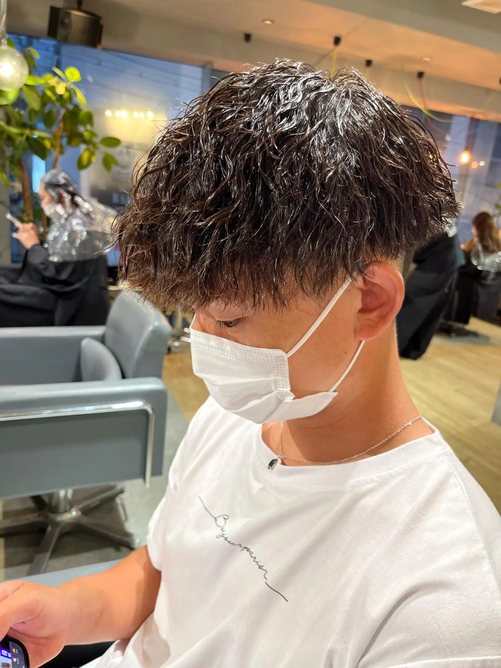 ショート パーマ メンズ カット パーマ SCENEbyRAD helmのヘアスタイル