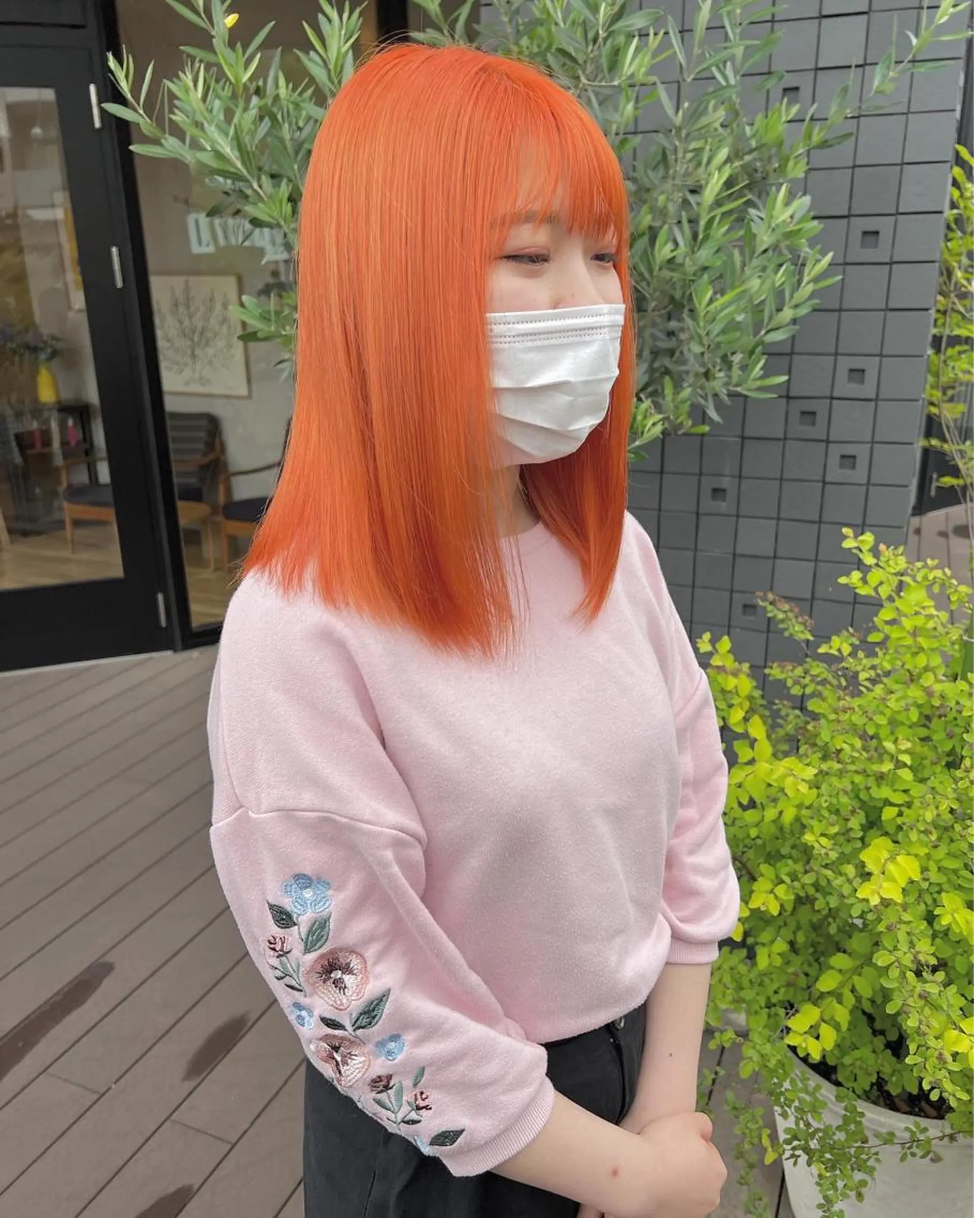 ミディアム カラー 菅原リキヤ くびれレイヤーヘアのヘアスタイル