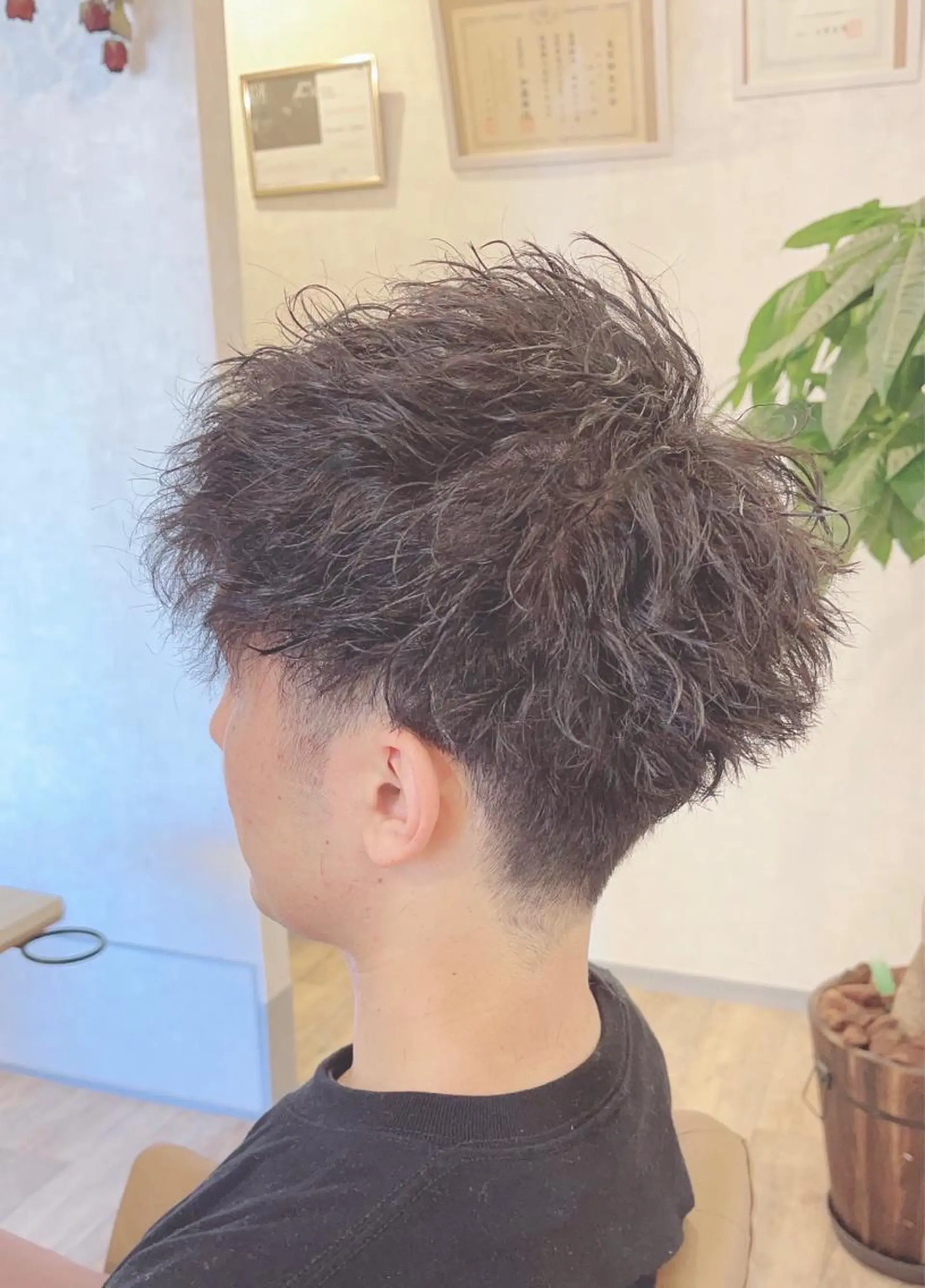 ショート パーマ メンズ カット パーマ DECIDE L.A.W所属・【DECIDE L.A.W】氏原　将のヘアスタイル