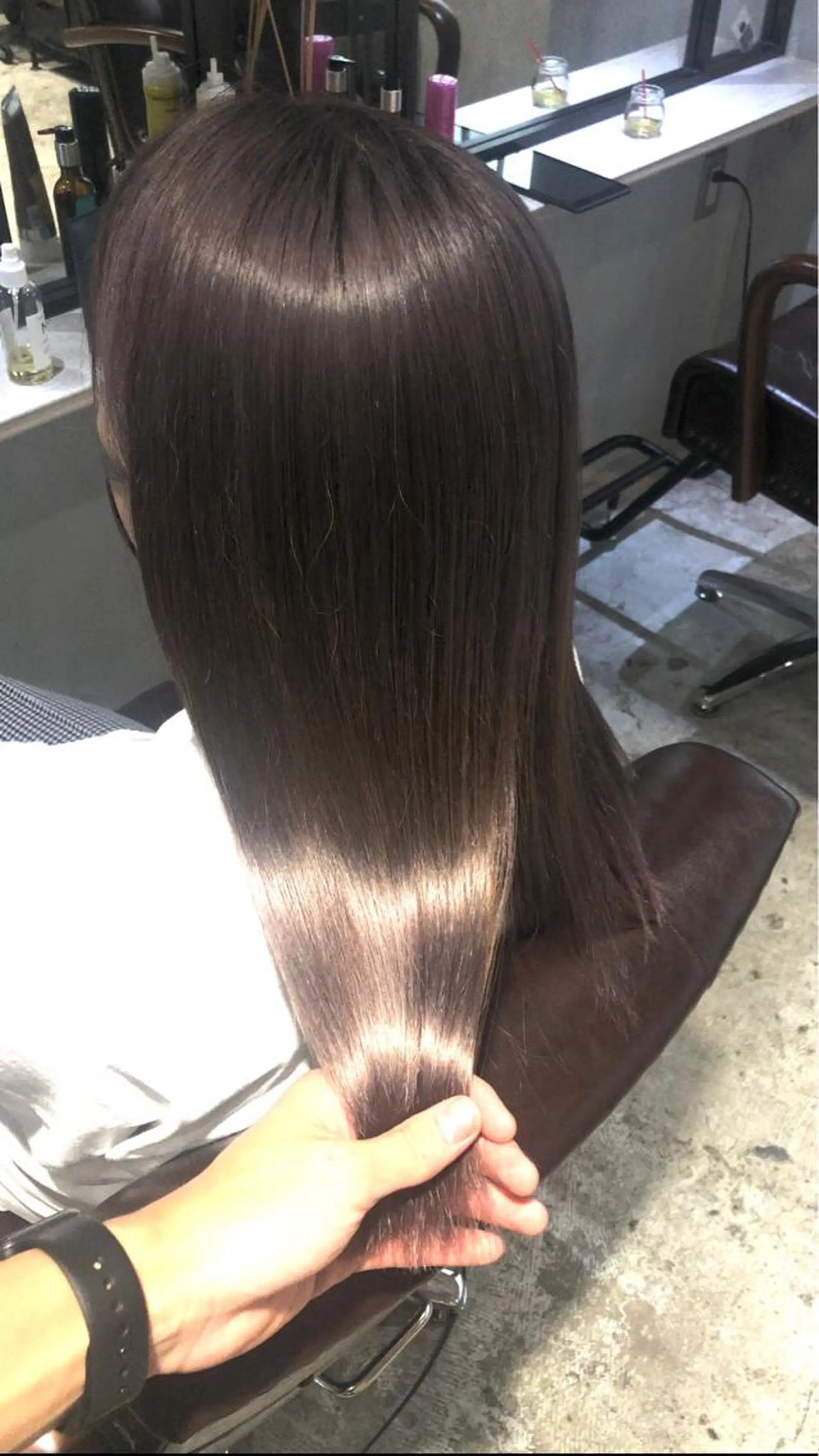 セミロング カラー シンカ 表参道のヘアスタイル