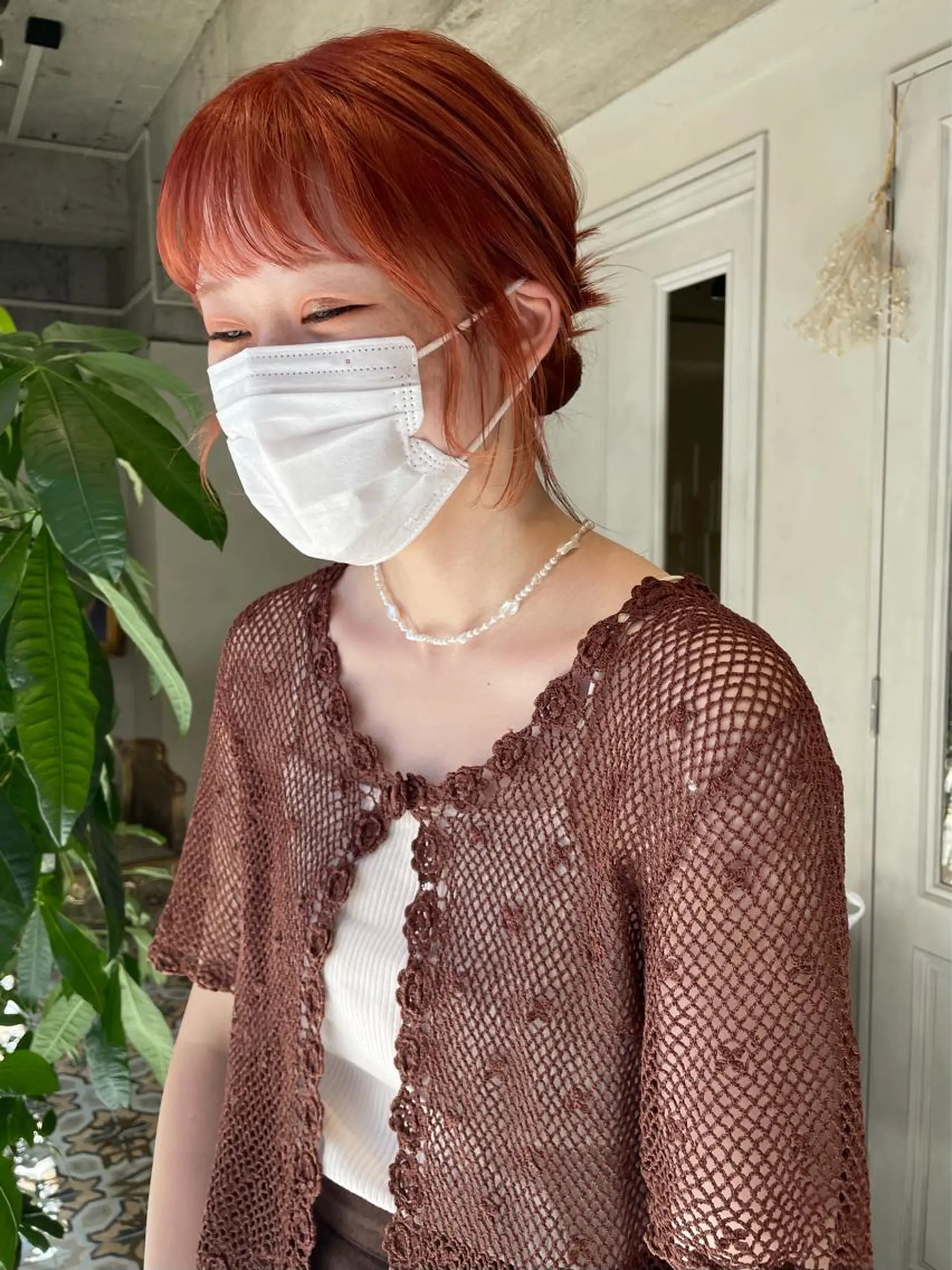 ミディアム カラー オレンジ ヘアカラー ベージュ🤎透明感 カラー🤎anriのヘアスタイル