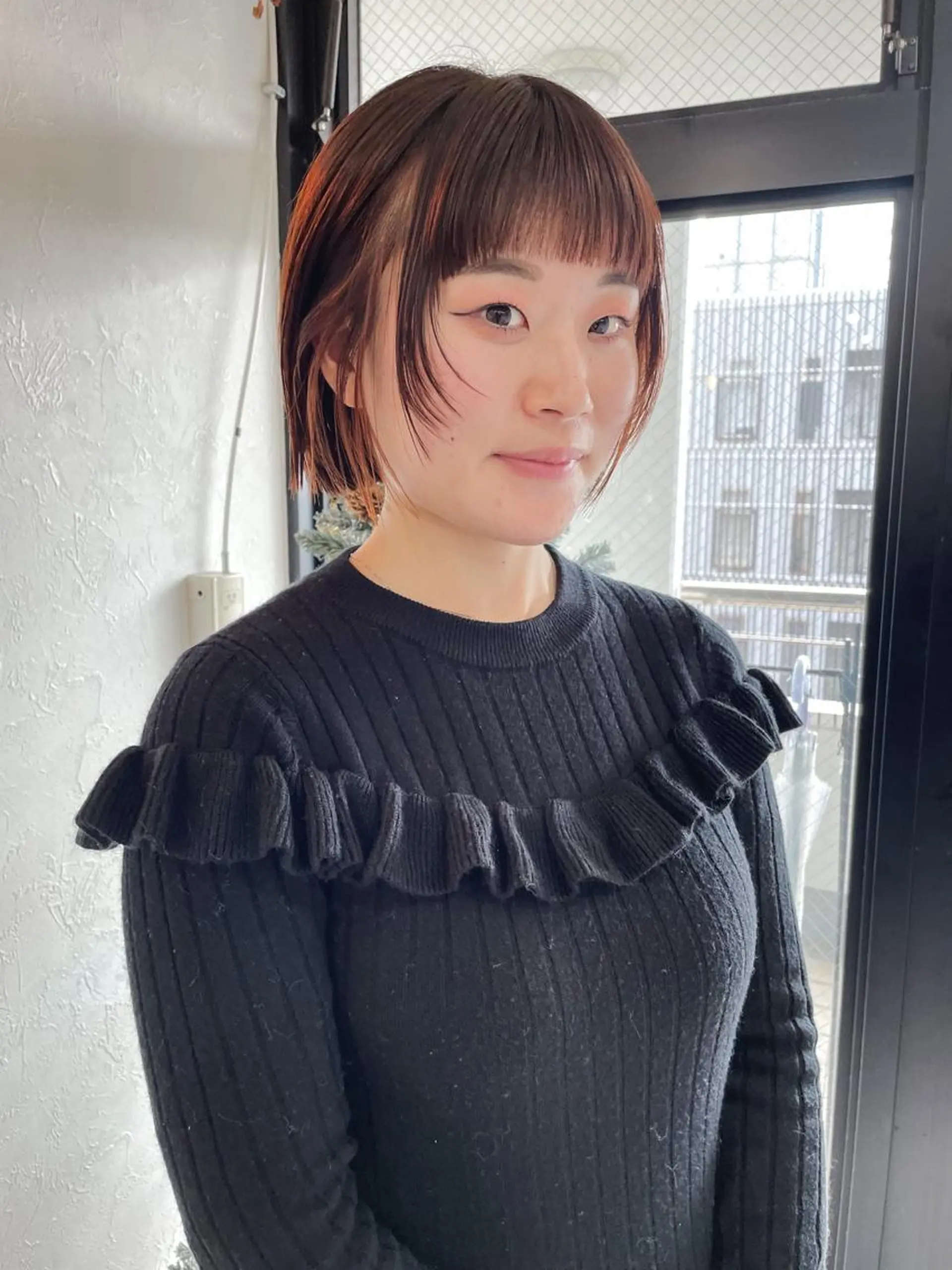 ミディアム カラー 緒方リエ 時短ショート・ボブのヘアスタイル