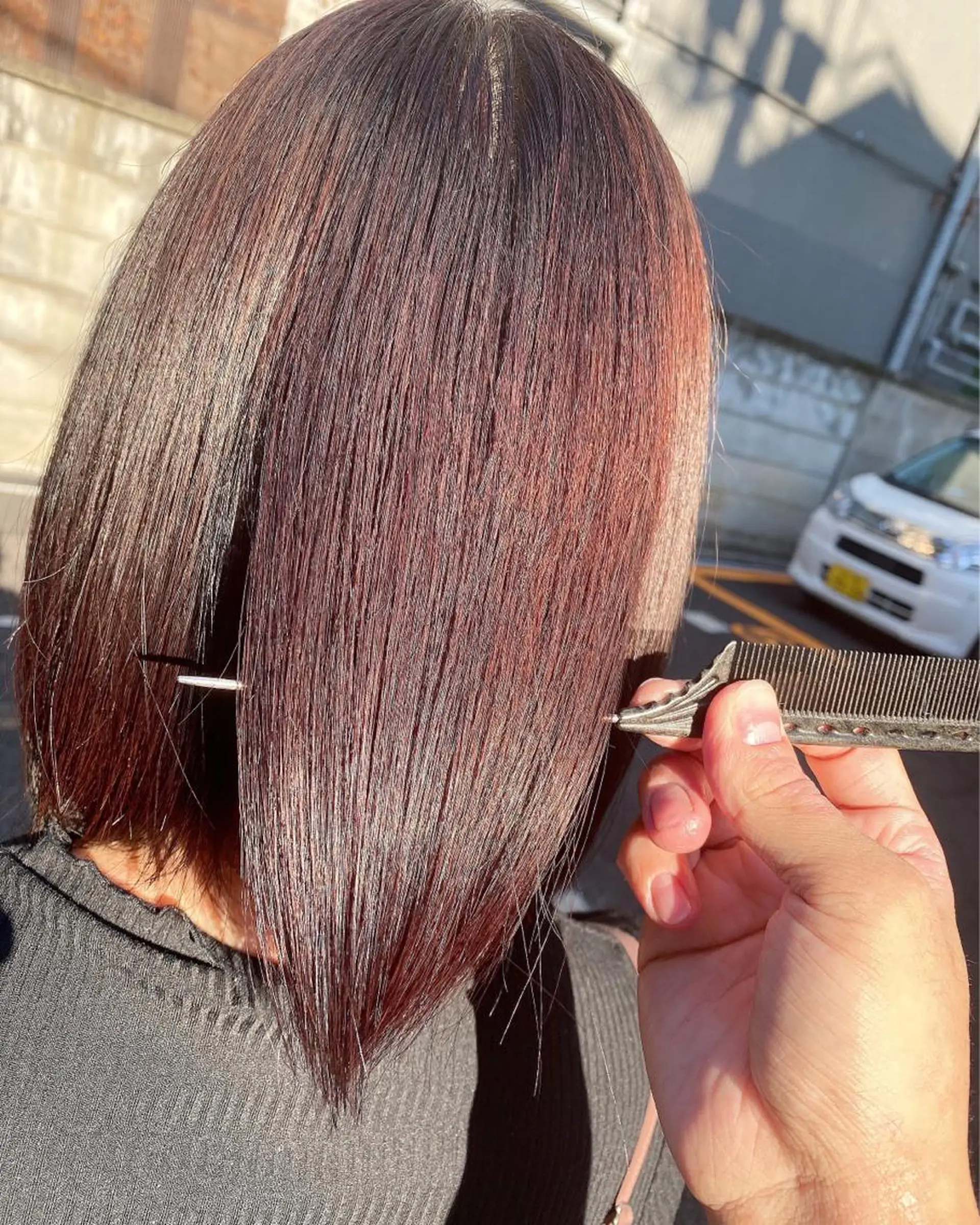 ミディアム カラー ブラウンカラー ピンクカラー 髪質改善 トリートメント 酸熱トリートメント 髪質改善特化 安東駿介のヘアスタイル