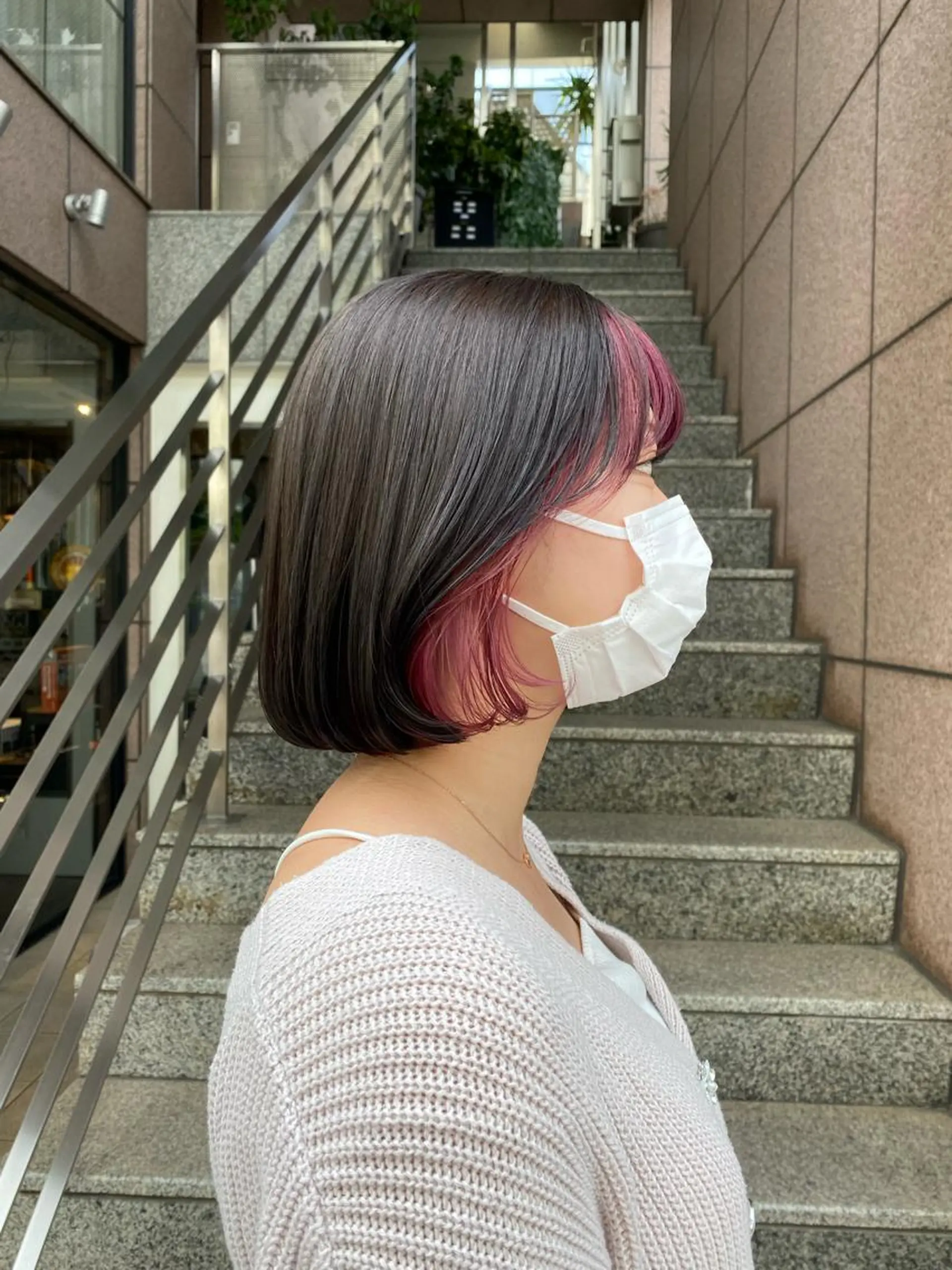 ミディアム カラー ボブ カット ヘアカラー Lomalia 🤍🫧/makoのヘアスタイル