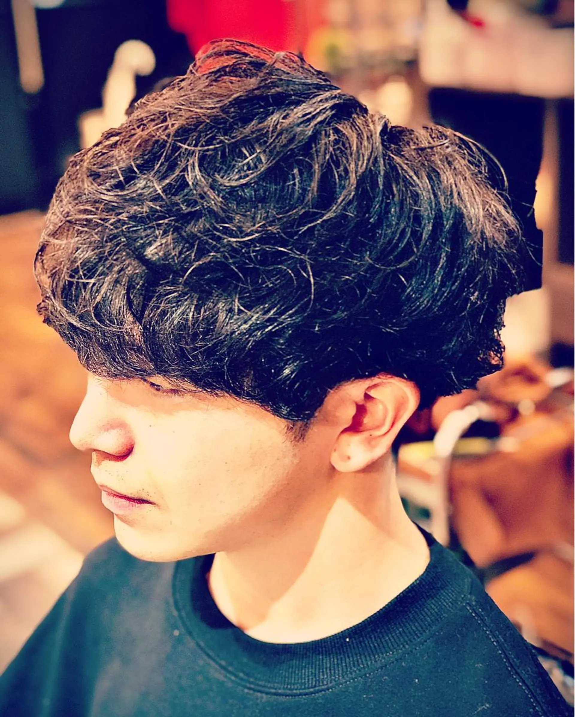 ミディアム メンズ くせ毛 men's特化　石井 貴章のヘアスタイル