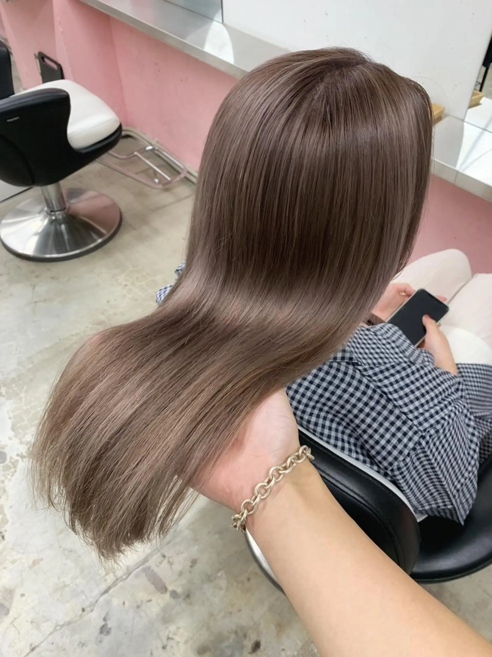 ロング カラー ベージュカラー ラベンダーカラー ラベンダーベージュ 🌈ハイトーン/ボブ 🌈のヘアスタイル