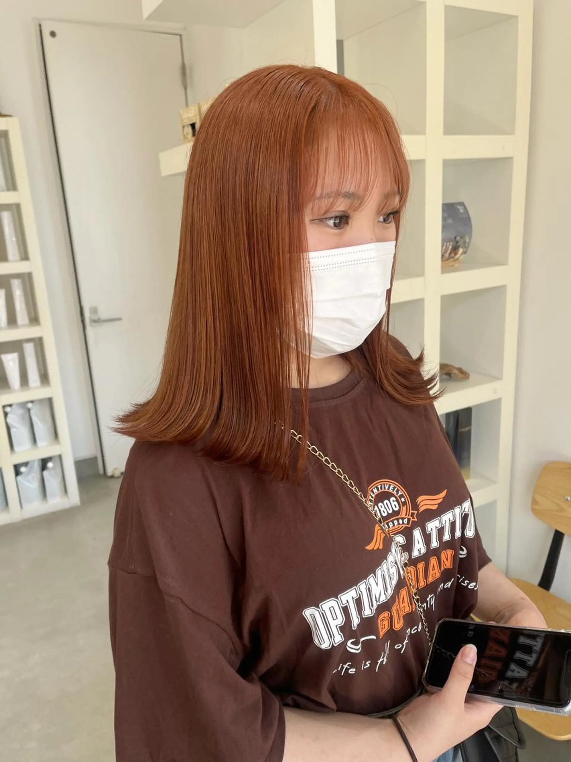 ミディアム カラー ヘアカラー mir所属・長山 茉白のヘアスタイル