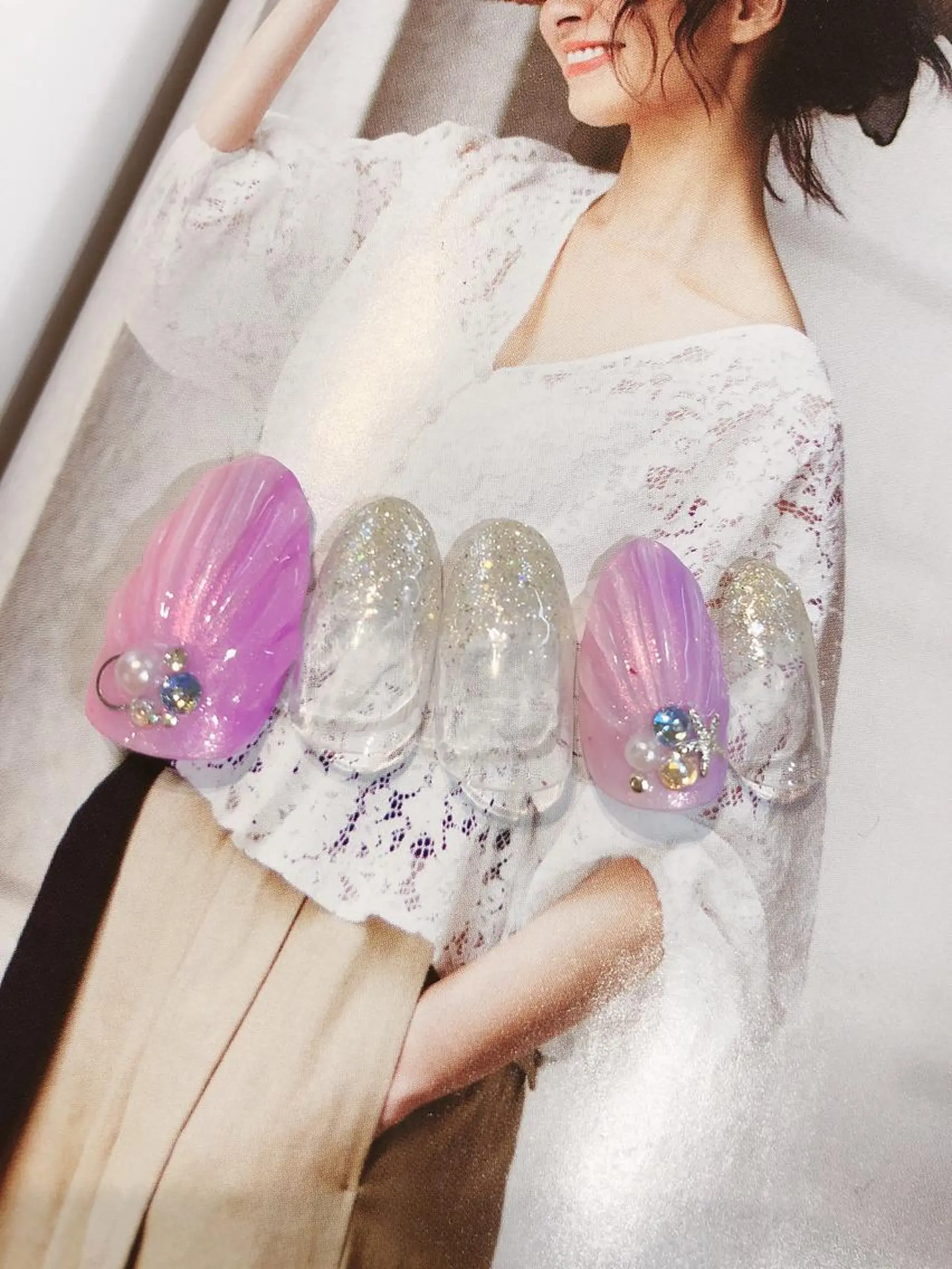 ネイル グラデーション ラメ(グリッター) ラメグラデーション ハンドネイル * haruのネイルデザイン