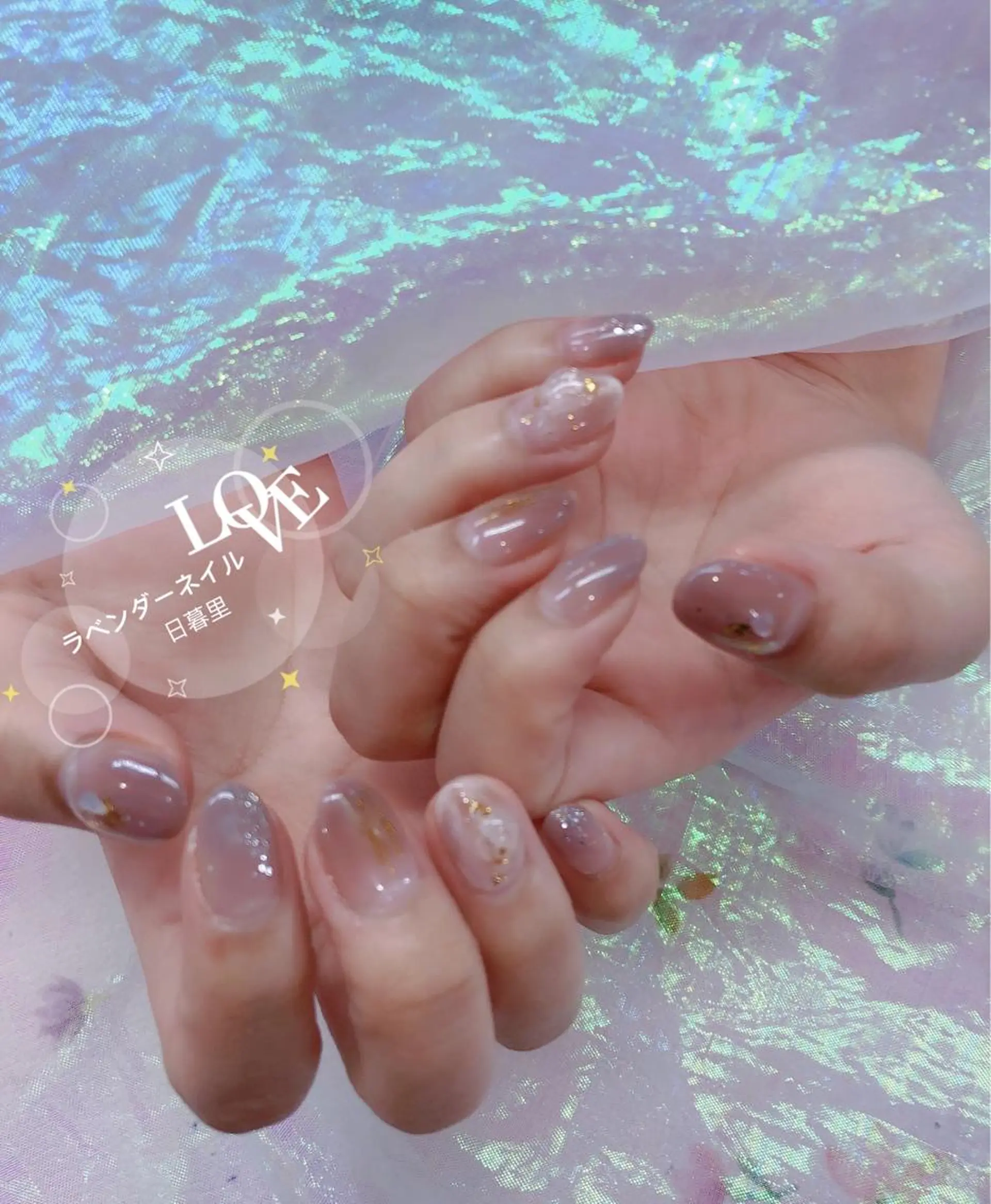 ネイル ラベンダー💖日暮里 ルル💖ネイルのネイルデザイン